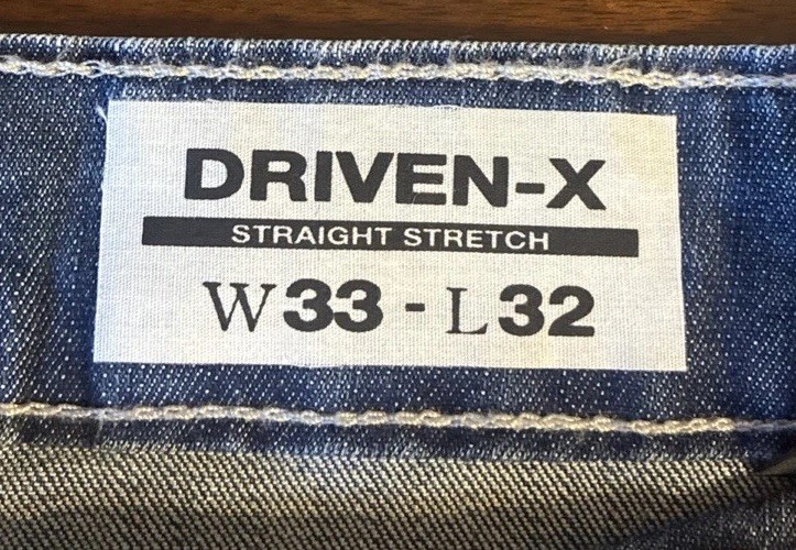 Buffalo David Bitton Driven-X Straight Stretch Blue Jeans Waist 33 Length 32 NWD