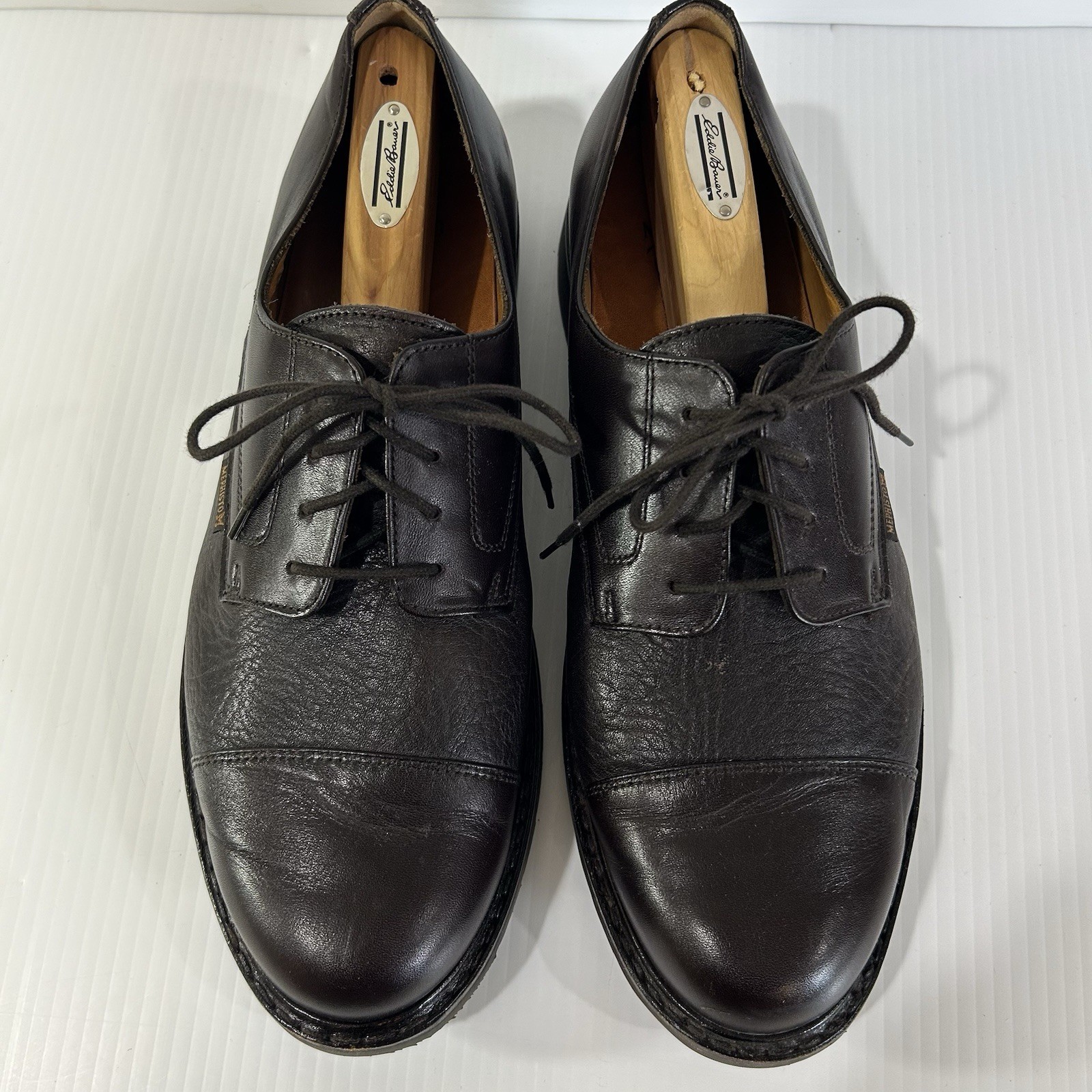 Mephisto France Air Relax Cap Toe Brown Leather Oxfords Goodyear Welt US Size 12