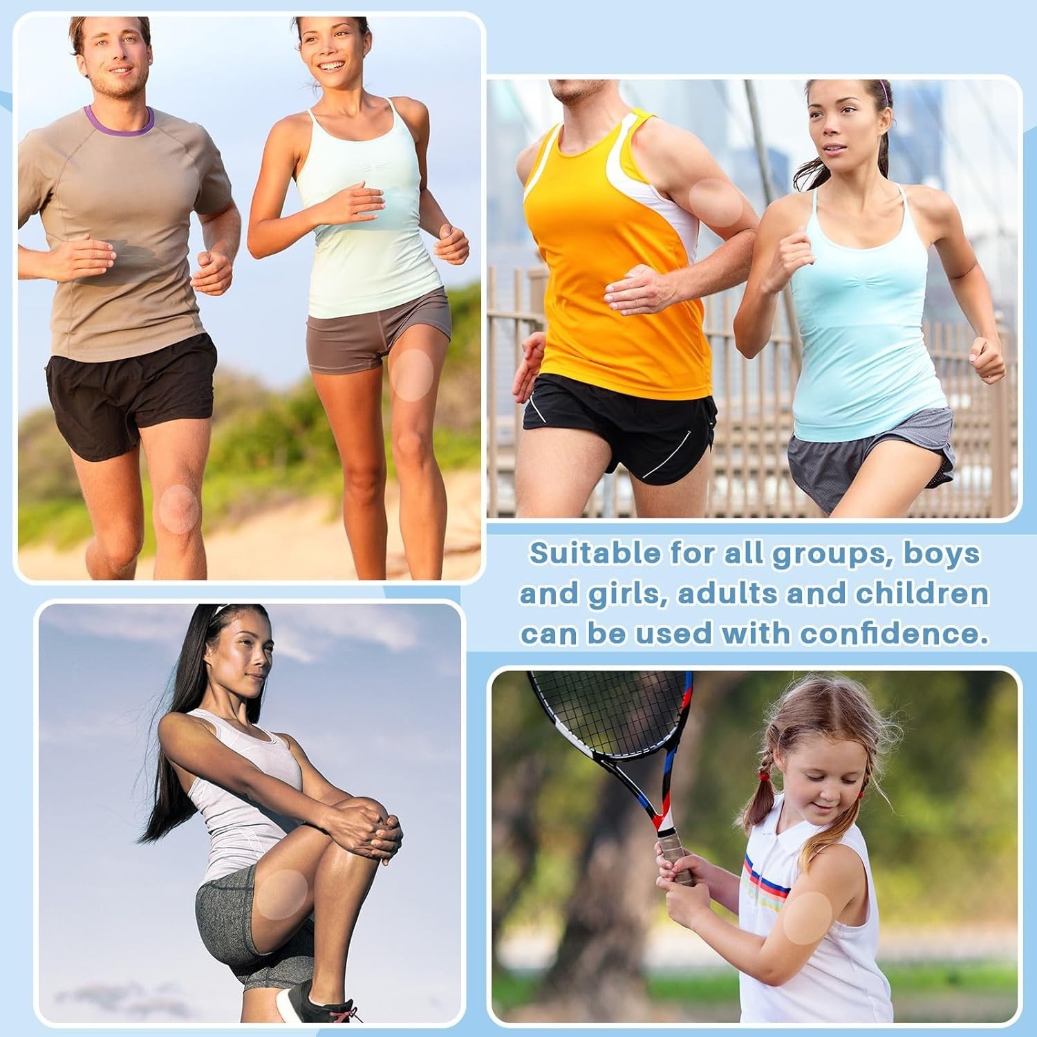 48 Pcs Thigh Inner Anti Chafing Sticker Thigh Patches Thigh Tapes Chafe Prote…
