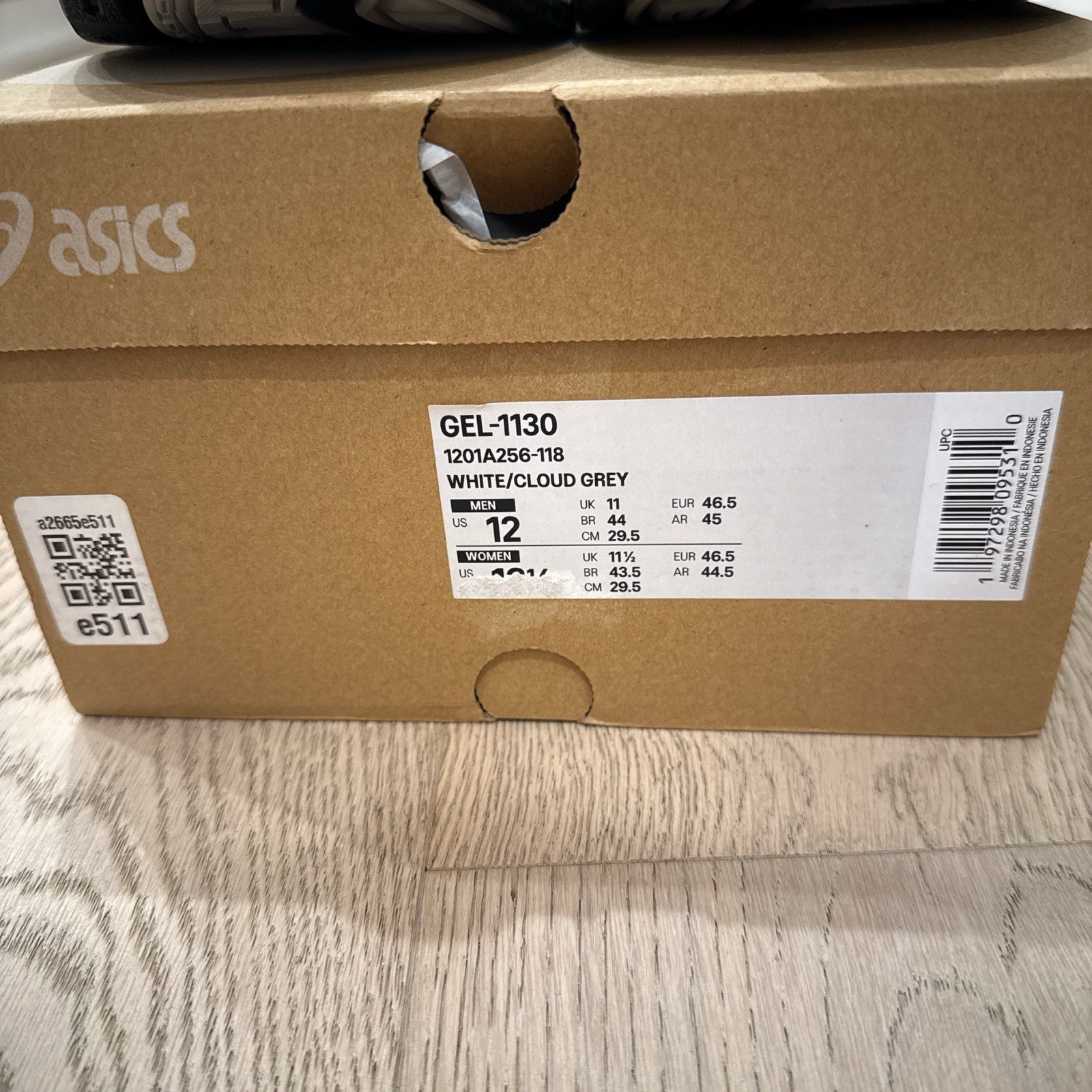 ASICS Gel 1130 White Cloud Grey Men’s Size 12