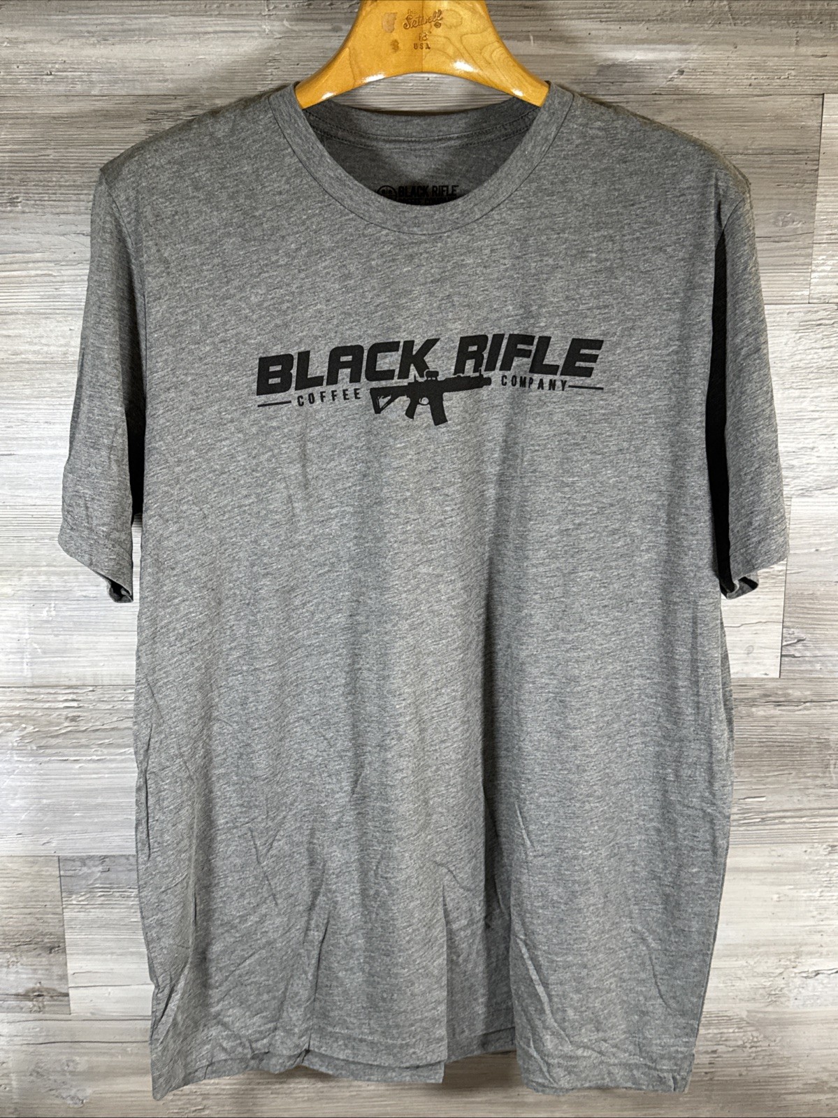 Black Rifle Coffee AR T-Shirt Heather Grey Mens Size XL New