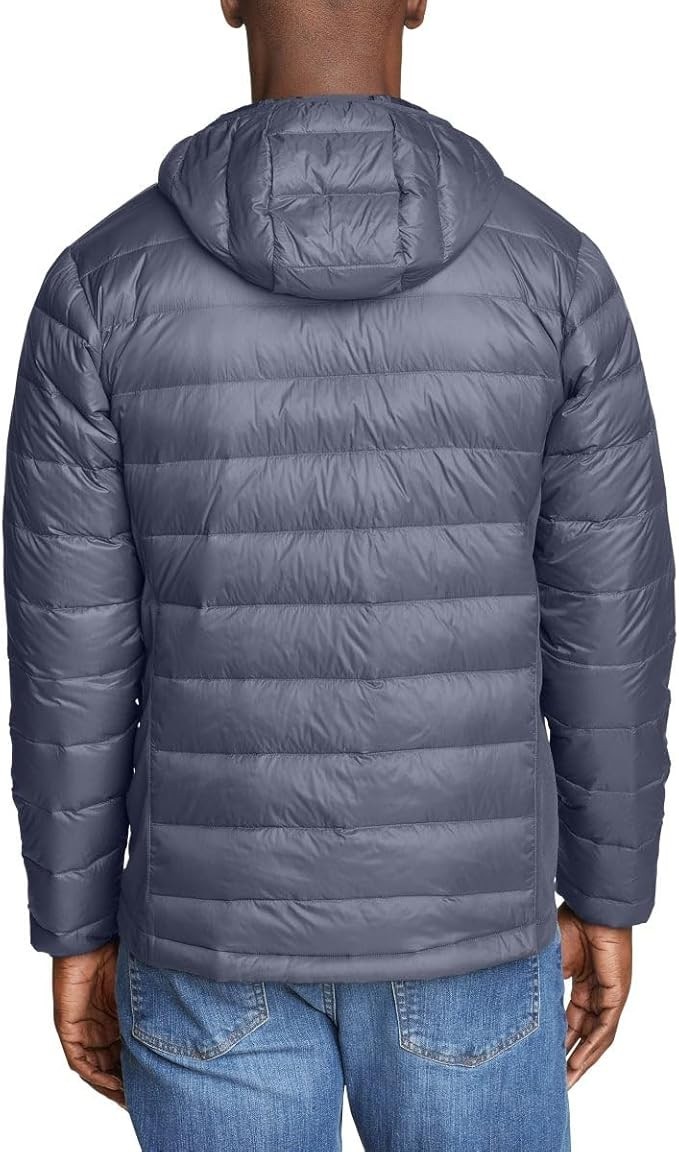 Eddie Bauer 550 Down Puffer Jacket Hooded Gray Mens Extra-Large XL NWT