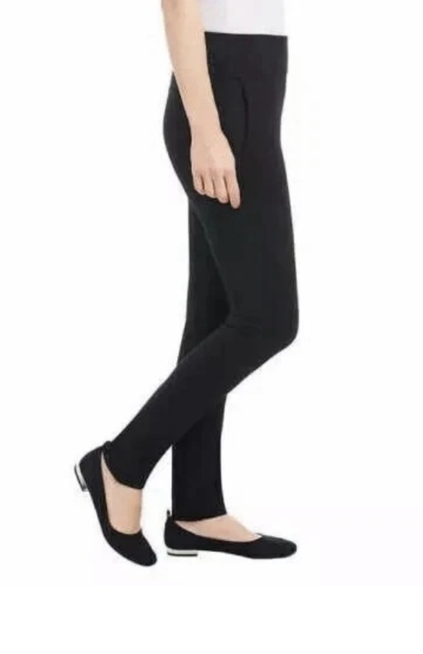 ~NWT~ DALIA WOMEN’S SMALl BLACK PULL-On SLIM LEG STRETCH COMFORT PANTS 1397158