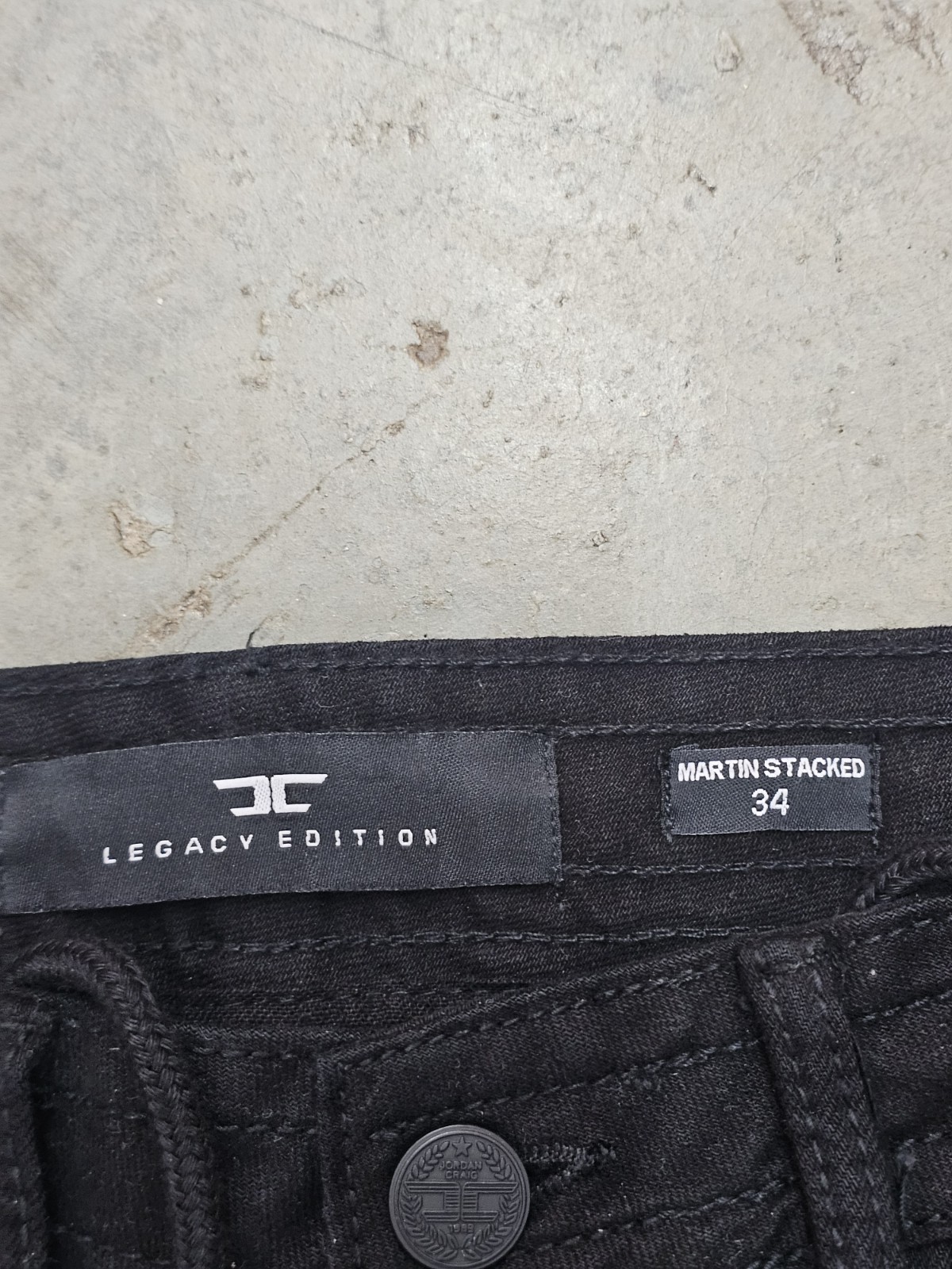 Jordan Craig Martin Stacked Aviation Cargo Pants Mens 34×37 Black Multi Pockets
