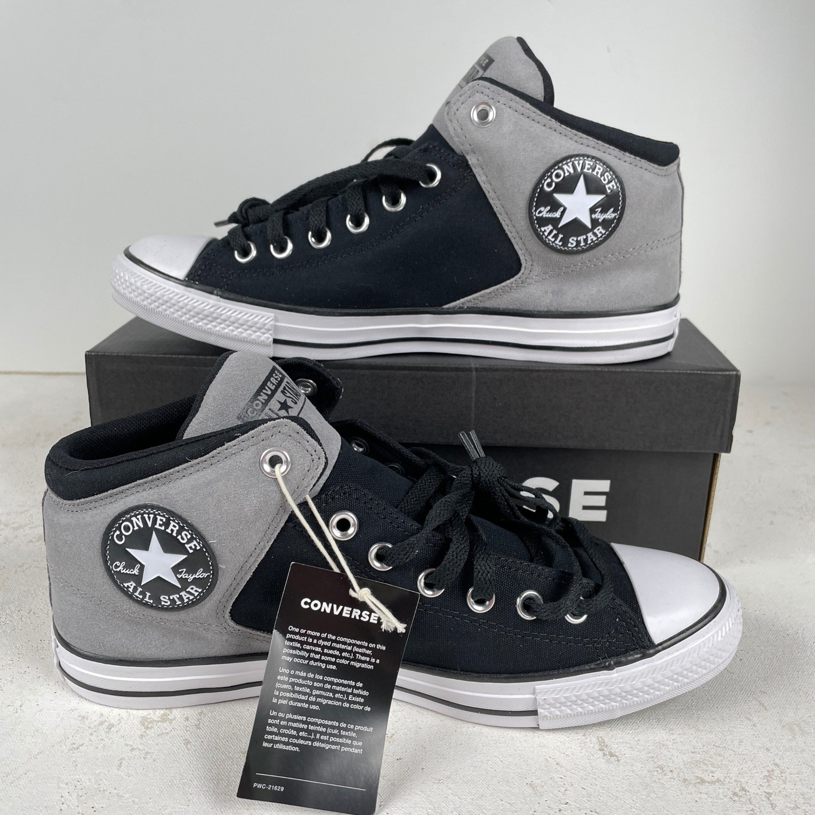Converse Chuck Taylor All Star High Street Mid Sneakers Mens 10 Grey A16470C