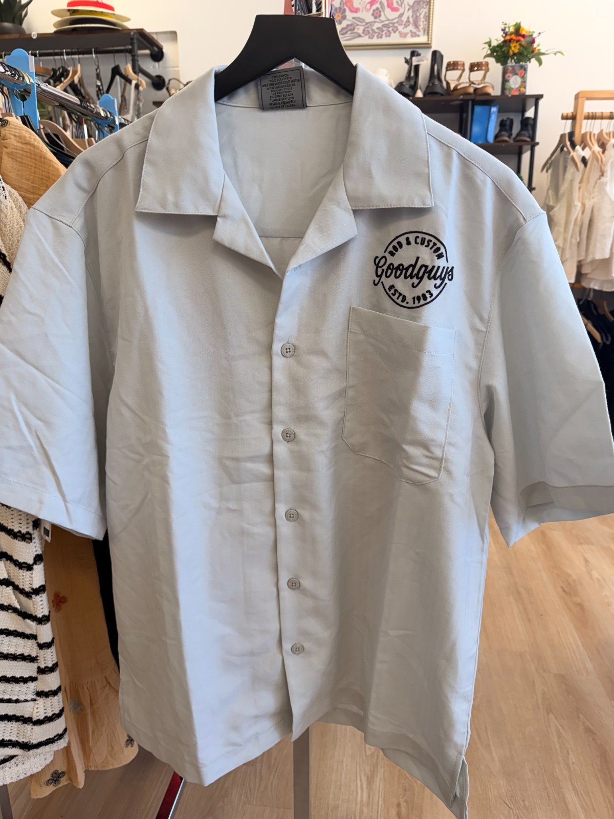 New goodguys gray Rod Customs embroidered shirt M,L,XL,2XL