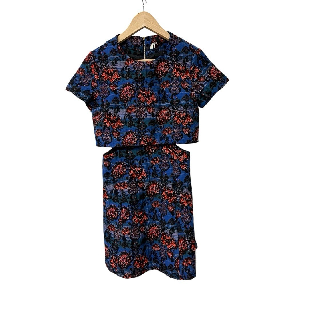 Topshop Brocade Cut out Mini Dress 4