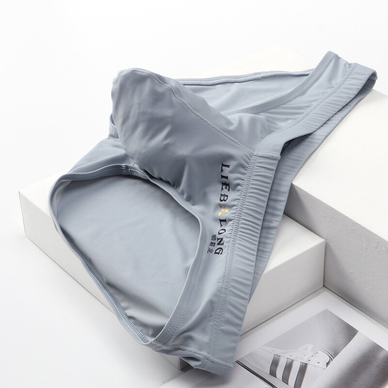 Mens Ice Silk Briefs Sexy Low Waist Bikini Panties Pouch Breathable Underwear US