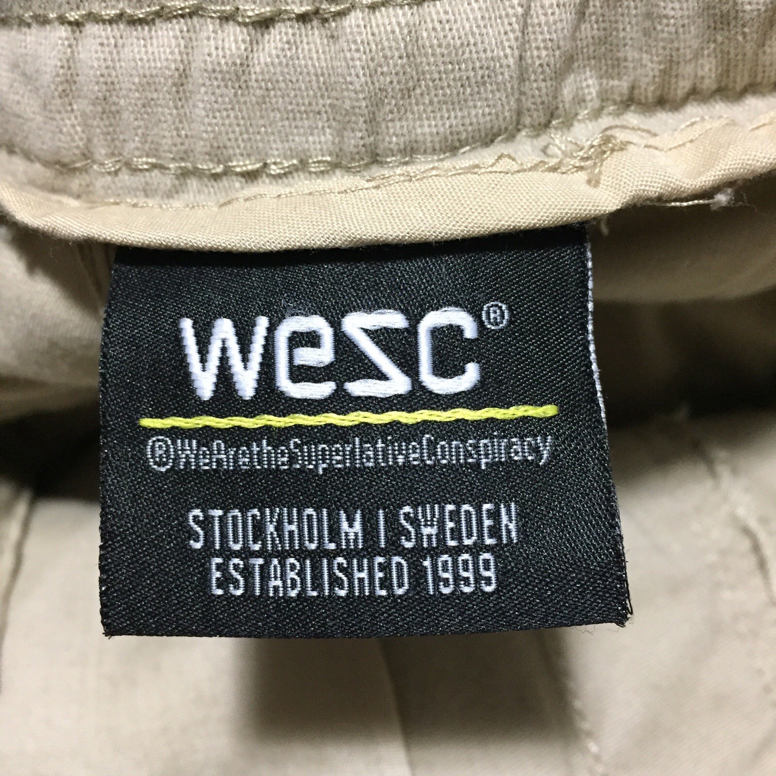 Wesc Slim Utility Cargo Jogger Pants Drawstring Men’s M Tan (Inseam 26.5) READ
