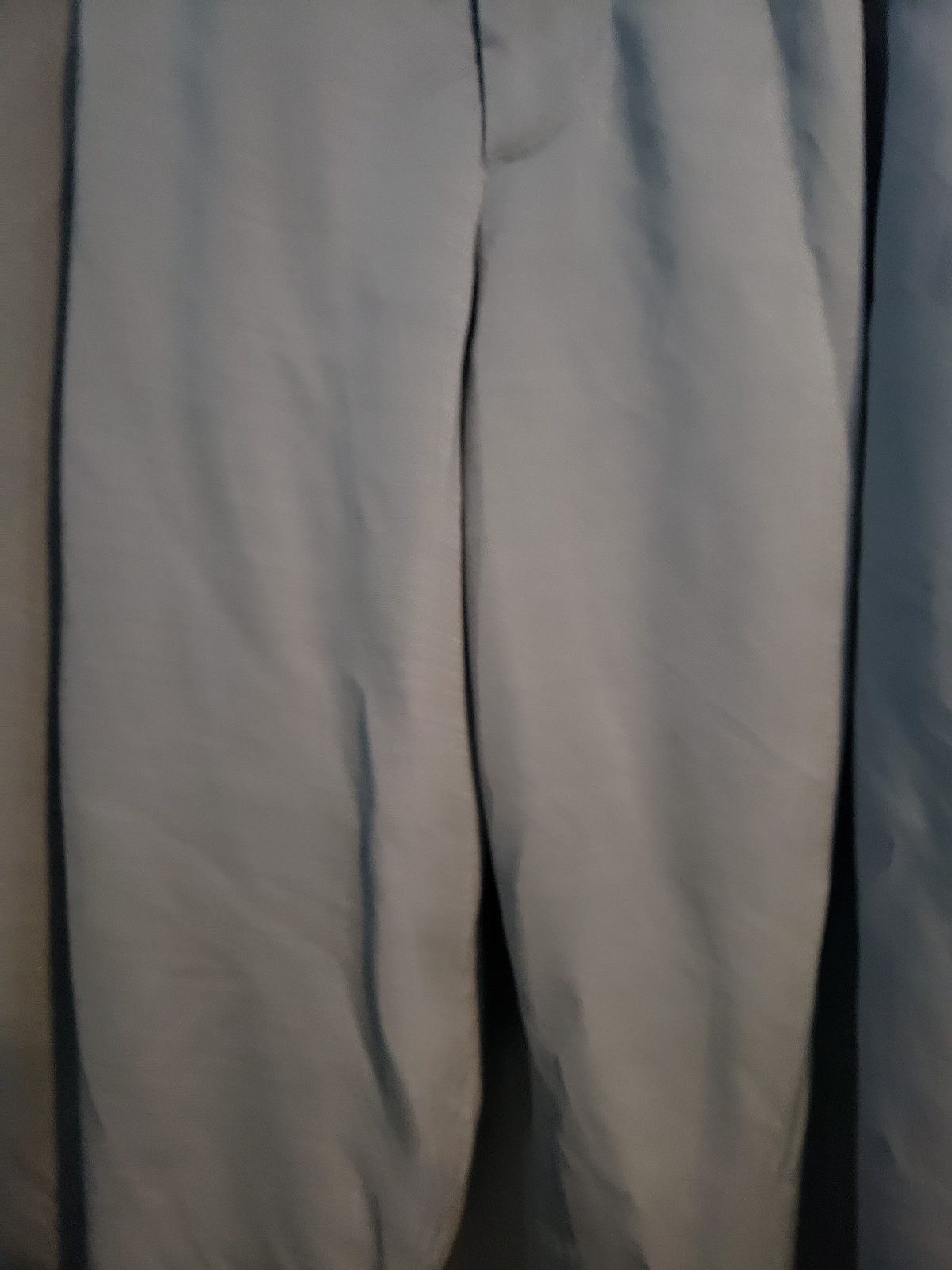 Kanemasa Phil x +81 Silk/Poly Flat Front Easy Pants Pearl Blue Size L