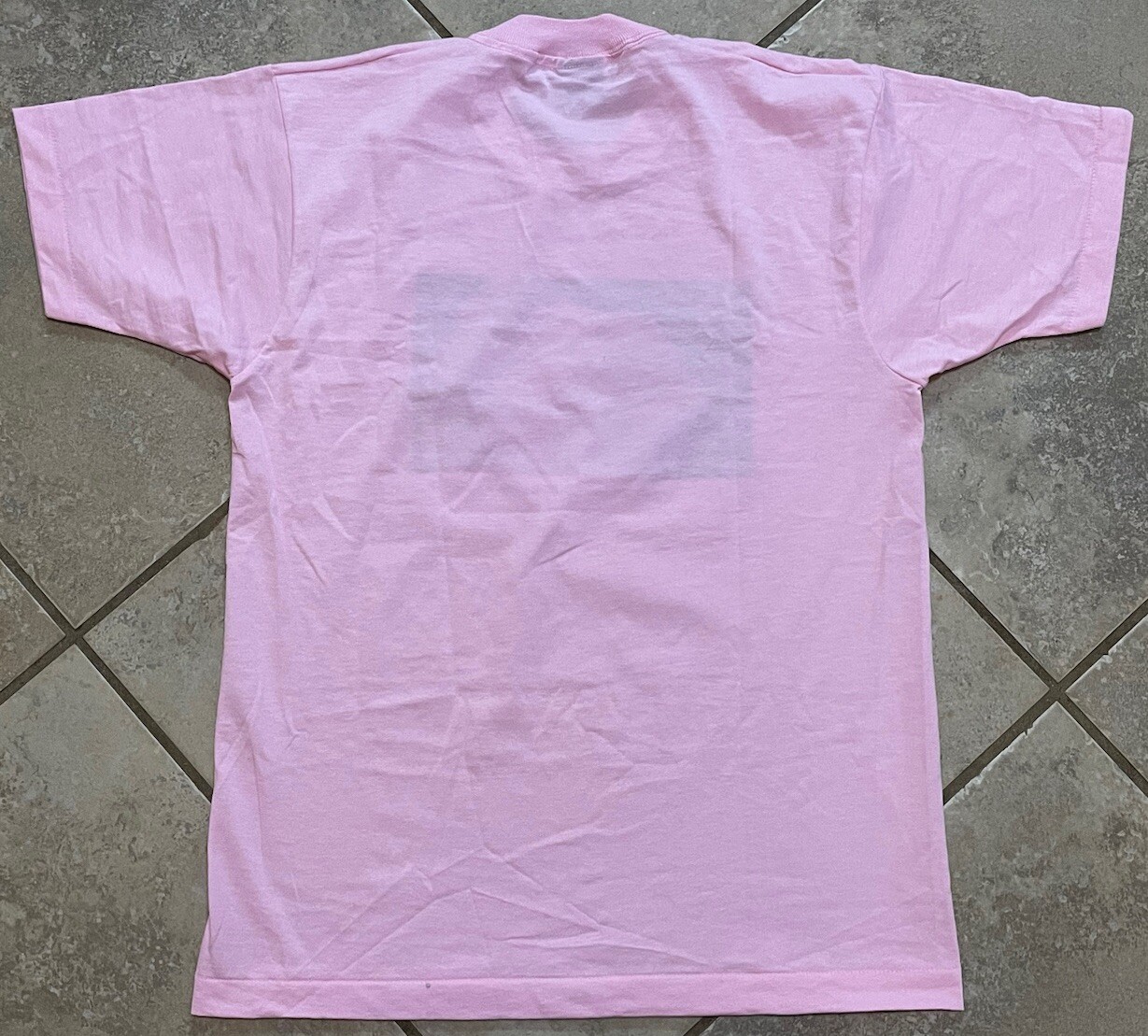 Vintage Single Stitch Tshirt Comanche Stamp Light Pink Men’s Large