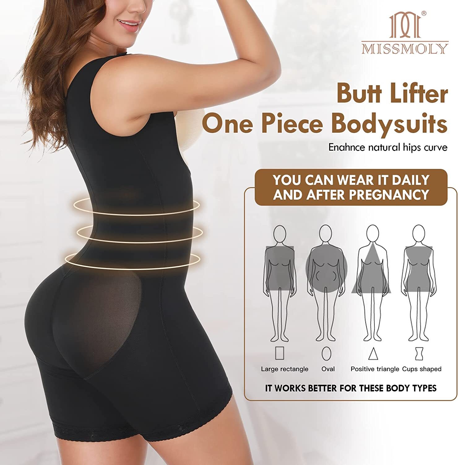 Fajas Colombianas Reductoras Levanta Cola Girdle Post Surgery BBL 3 Body Shaper