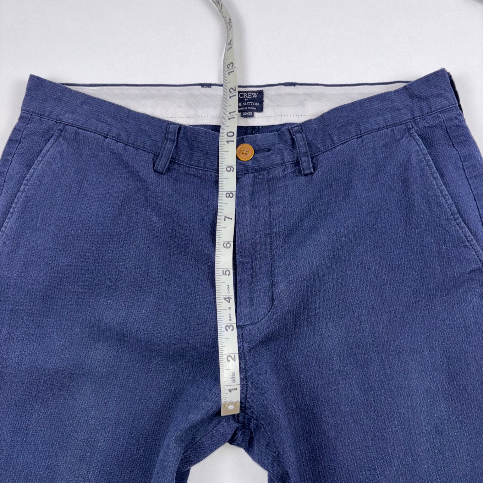 J.Crew The Sutton Chino Pants Men’s 33×32 Navy Blue Casual Trousers