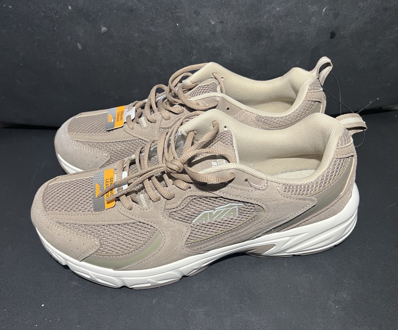 AVIA Men’s Size 9 Performance 5000 Athletic Sneakers Mesh Leather • Brown