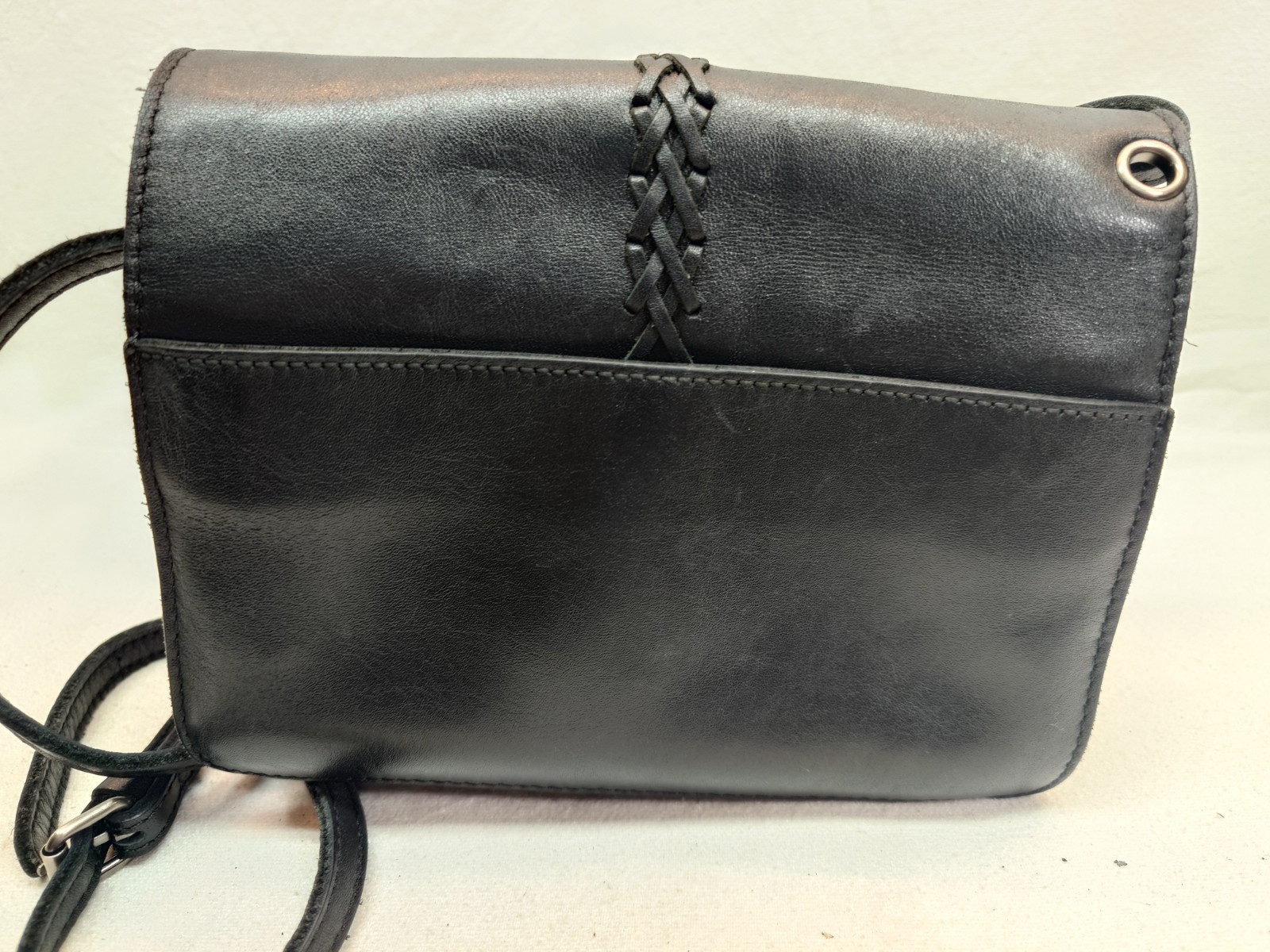 Patricia Nash Bianco Crossbody Organizer Black Zipper High Capacity