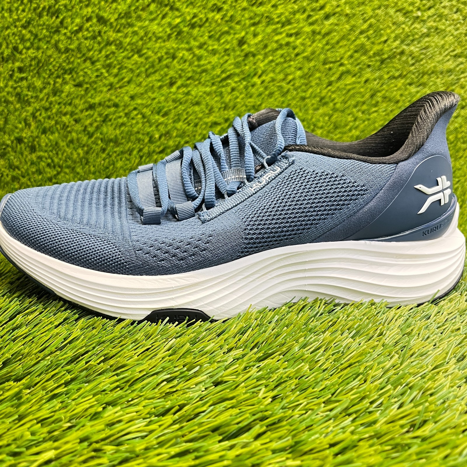 Kuru Atom 2 Mens Size 9 Blue White Black Athletic Running Walking Shoes Sneakers