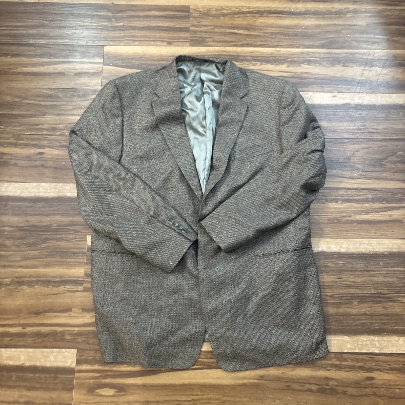 Hart Schaffner Marx Men’s Brown Suit Jacket Size 48L Made In USA