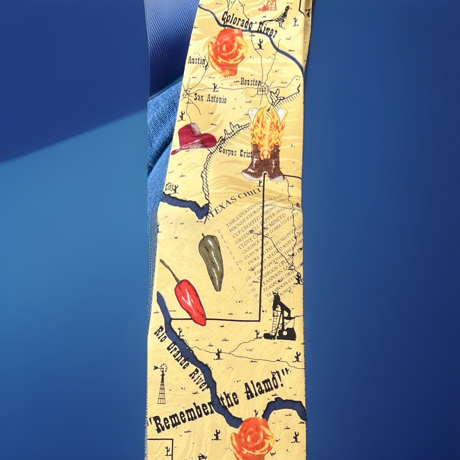 Silk Tie Museum Artifacts Handmade All 58″ x 4″ The Great State Of Texas