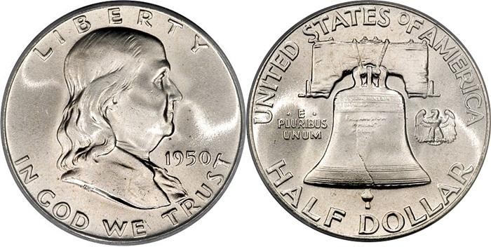 Half Dollar Hinged Back Money Clip