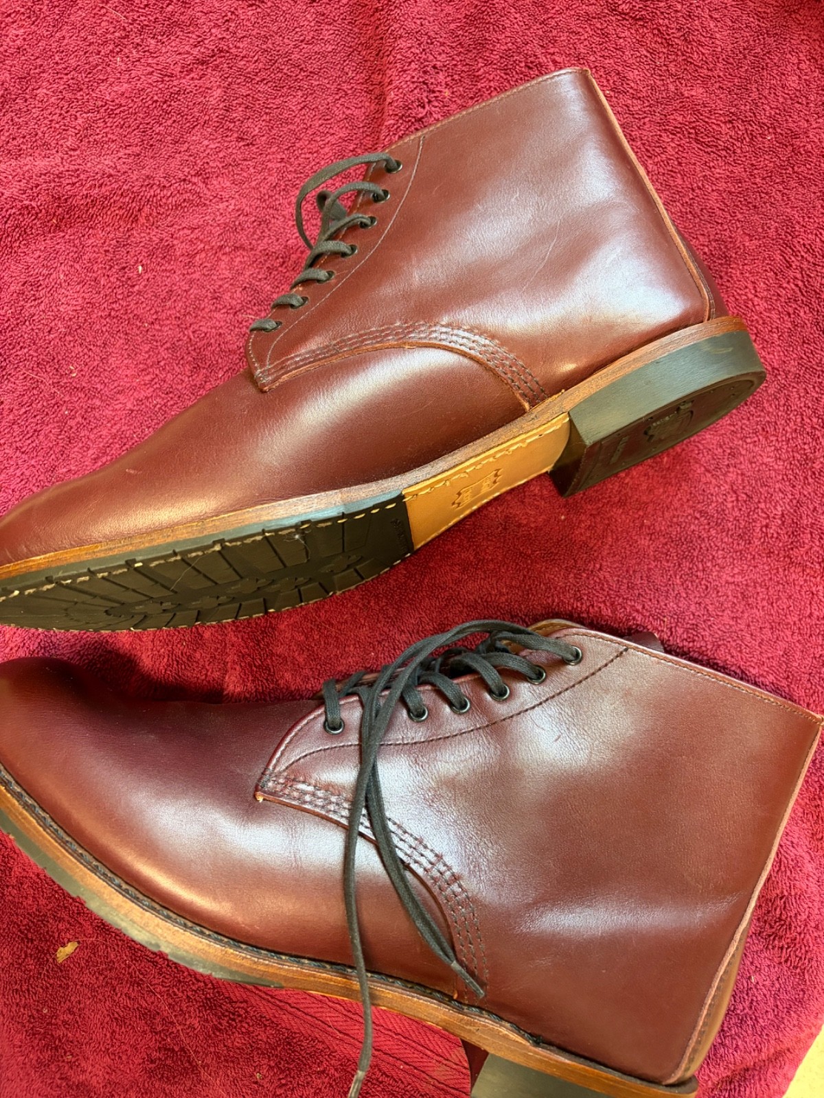 Red Wing Heritage Sheldon 9072 Black Cherry Leather Boots USA Sz 11 D