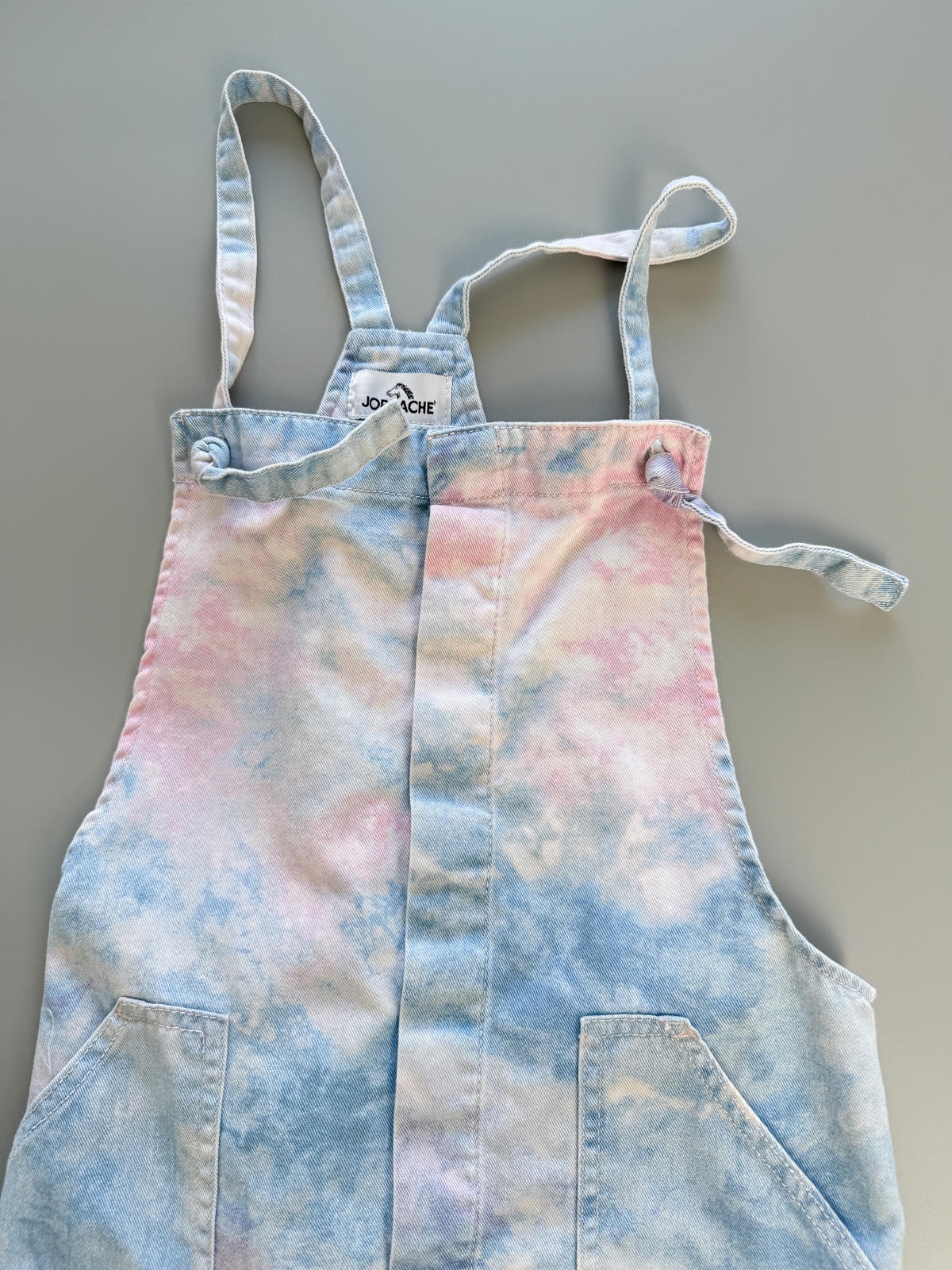 Tie Dye Overalls M, Pastel Denim Overalls, Y2K Overalls, Vintage Dungarees
