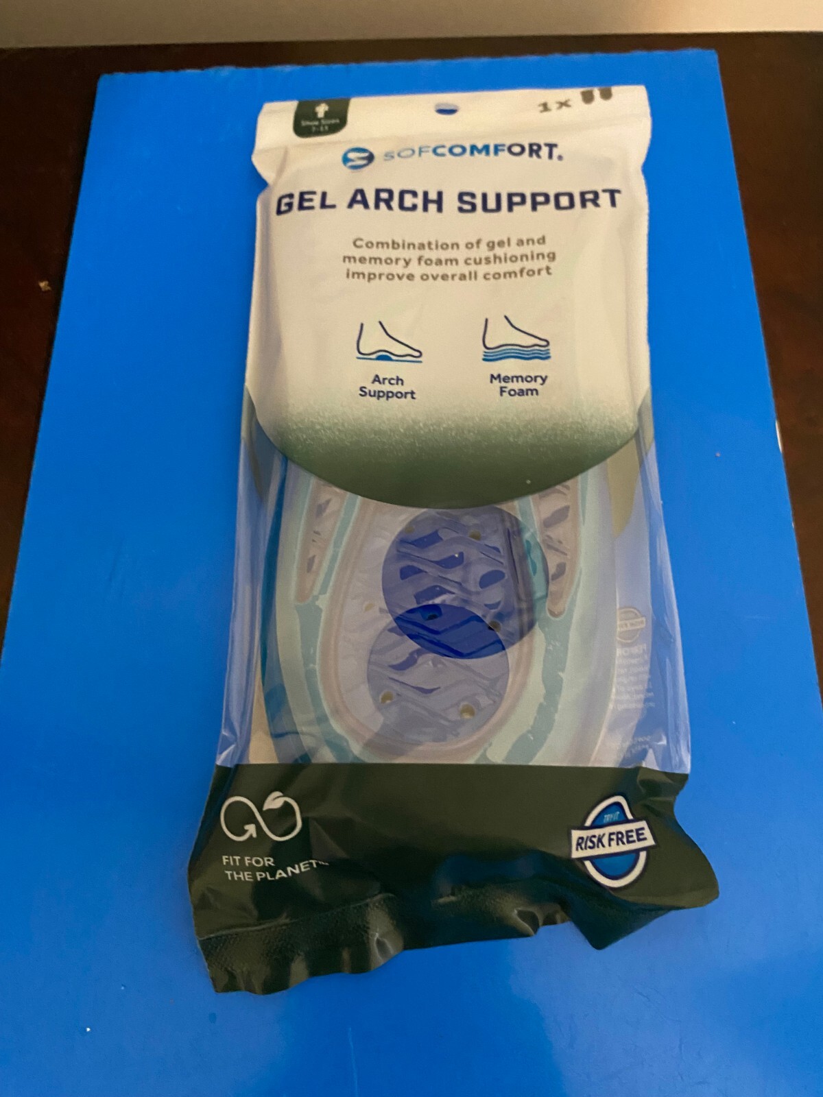 NEW MEN’S SIZE 7-13 SOF COMFORT GEL ARCH SUPPORT MEMORY FOAM INSOLE-TRIM TO FIT
