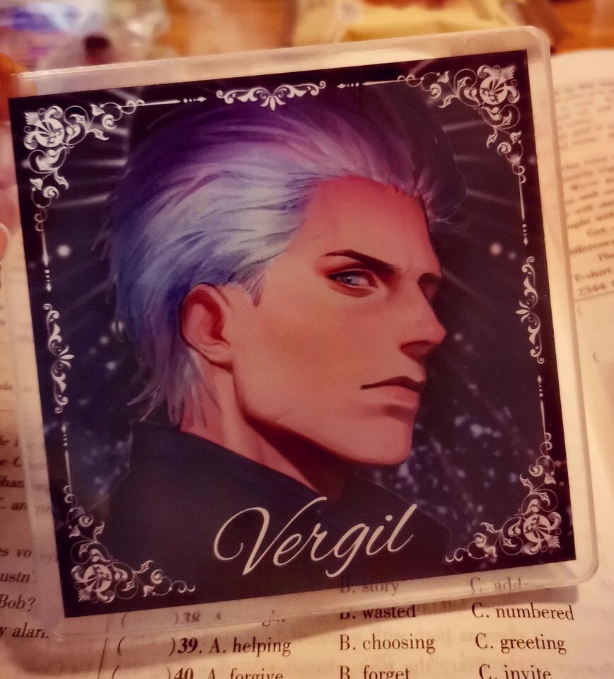 Devil May Cry Vergil Nero Dante Acrylic Coaster Desk Cup Coaster Cosplay Prop YZ