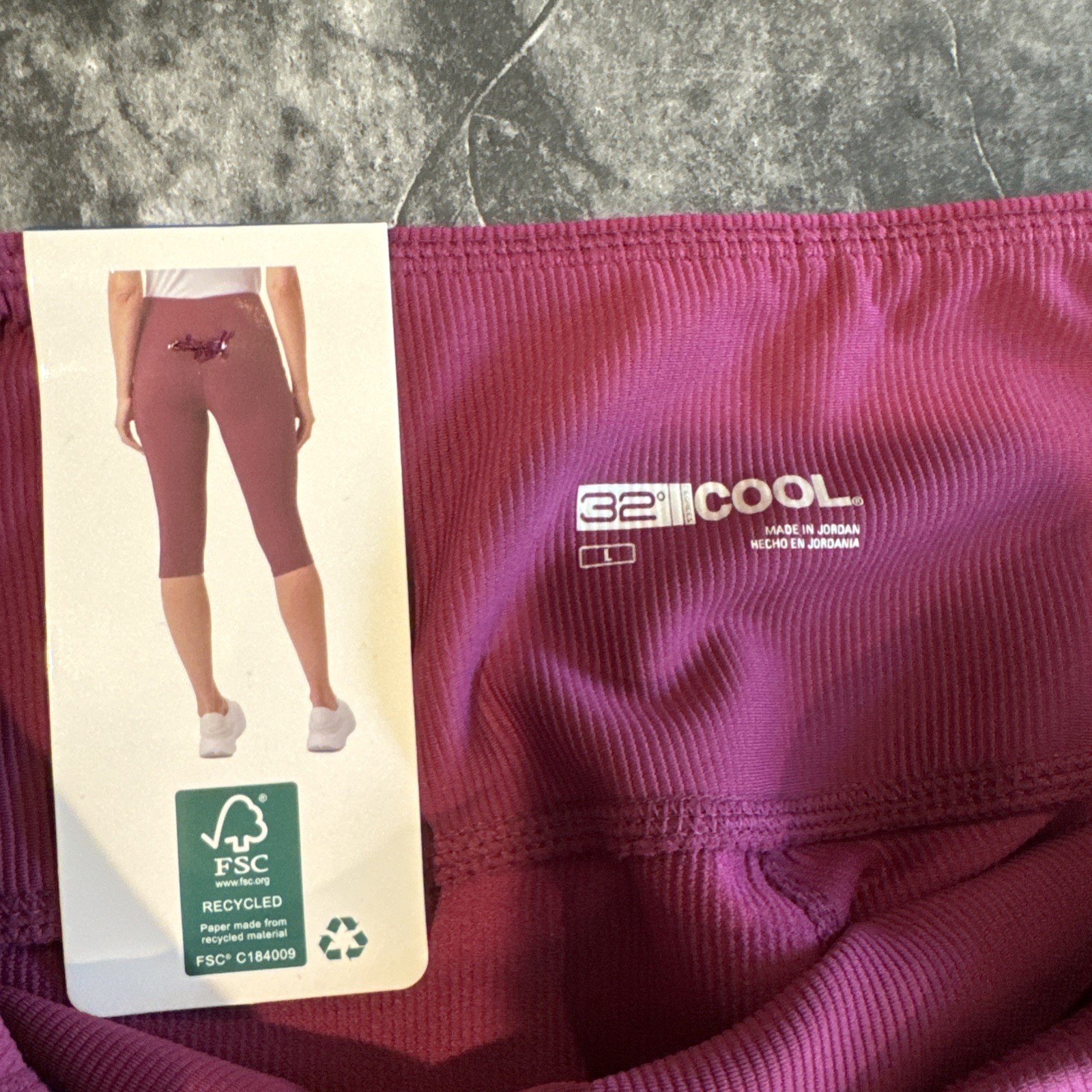 32 Degrees Cool Purple Large Legging