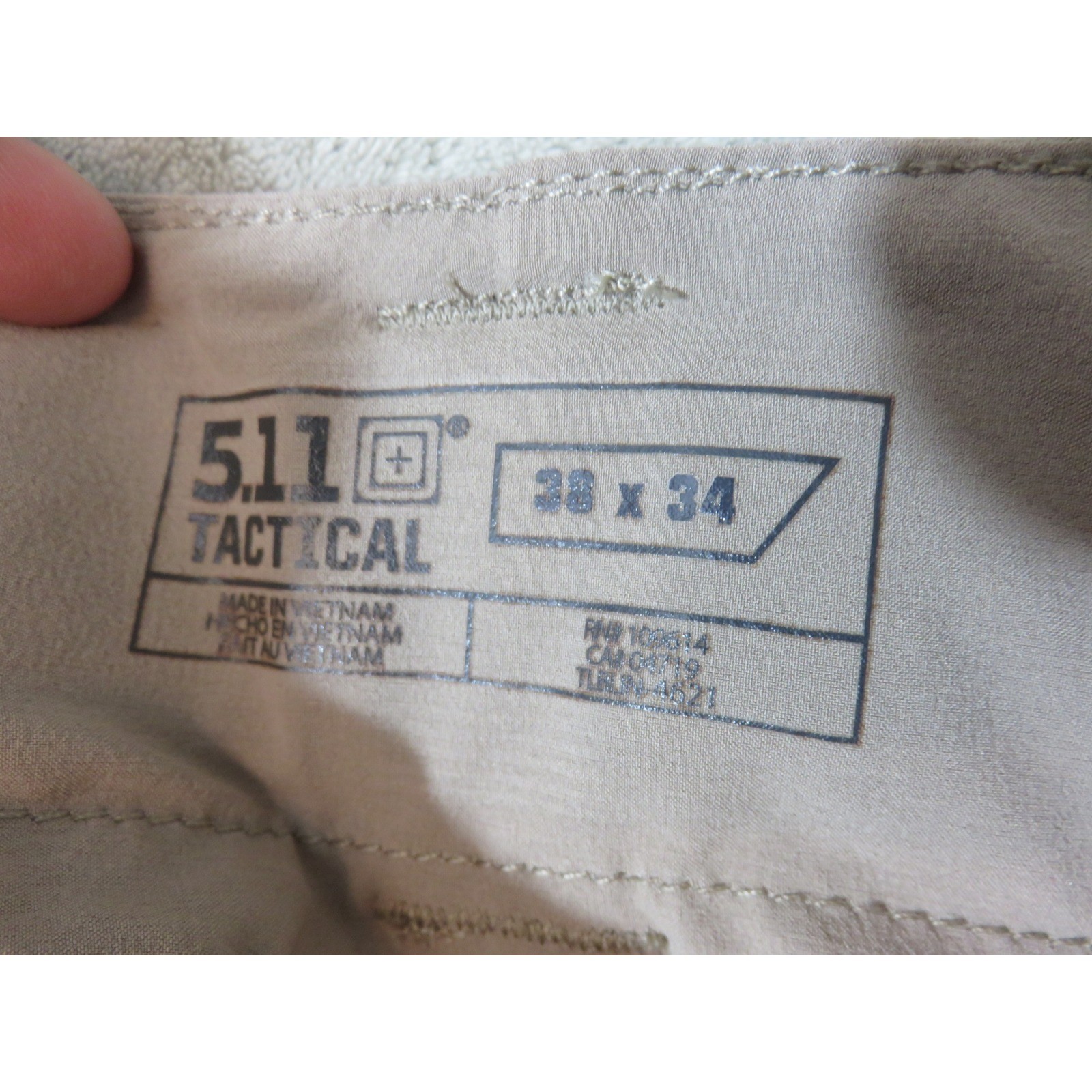 5.11 Tactical Icon Pants Kangaroo Tan 38×34 Flex-Tac Ripstop Cargo 74465