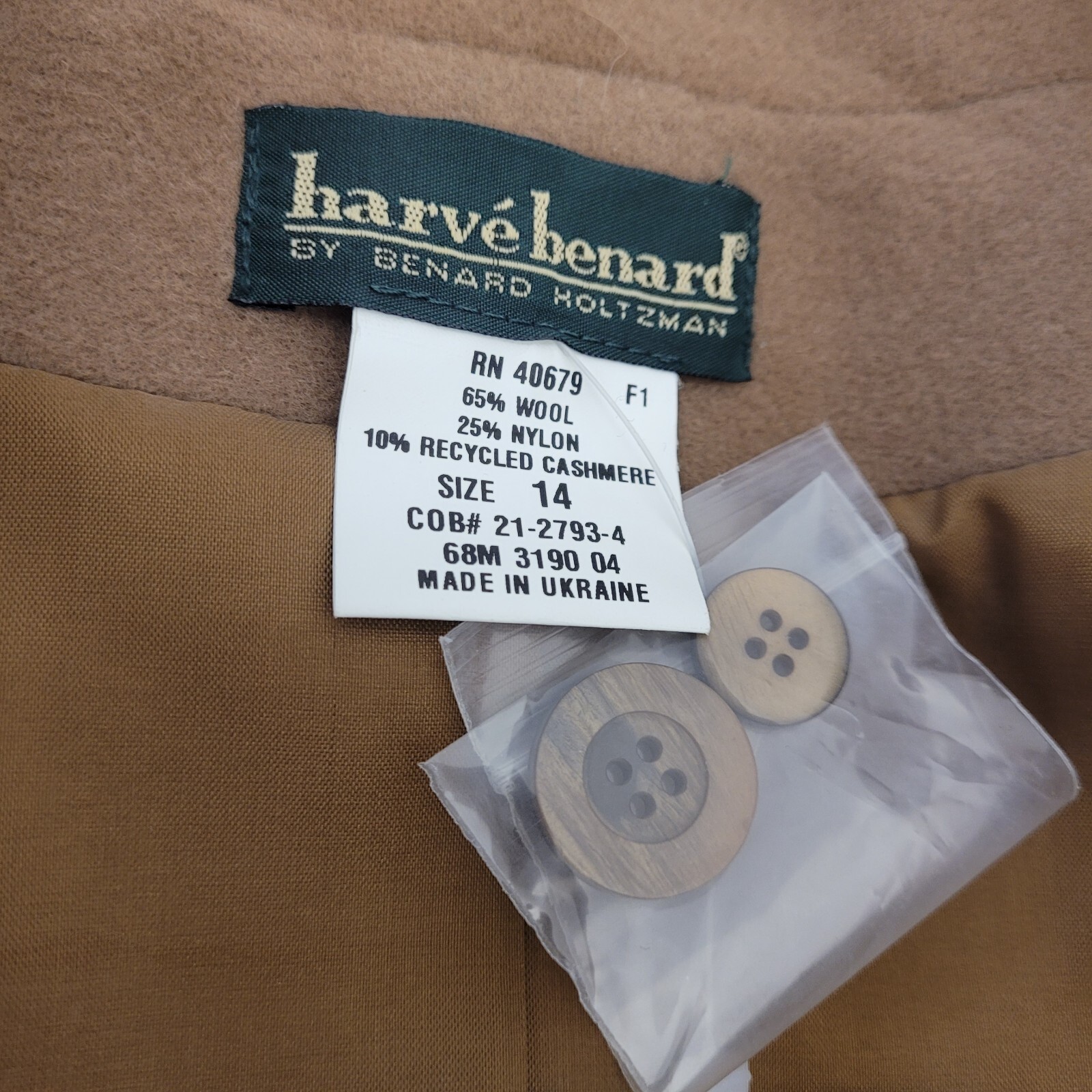 Harve Benard By Benard Holtzman Womens Button Blazer Jacket Linen NWT SIZE 14