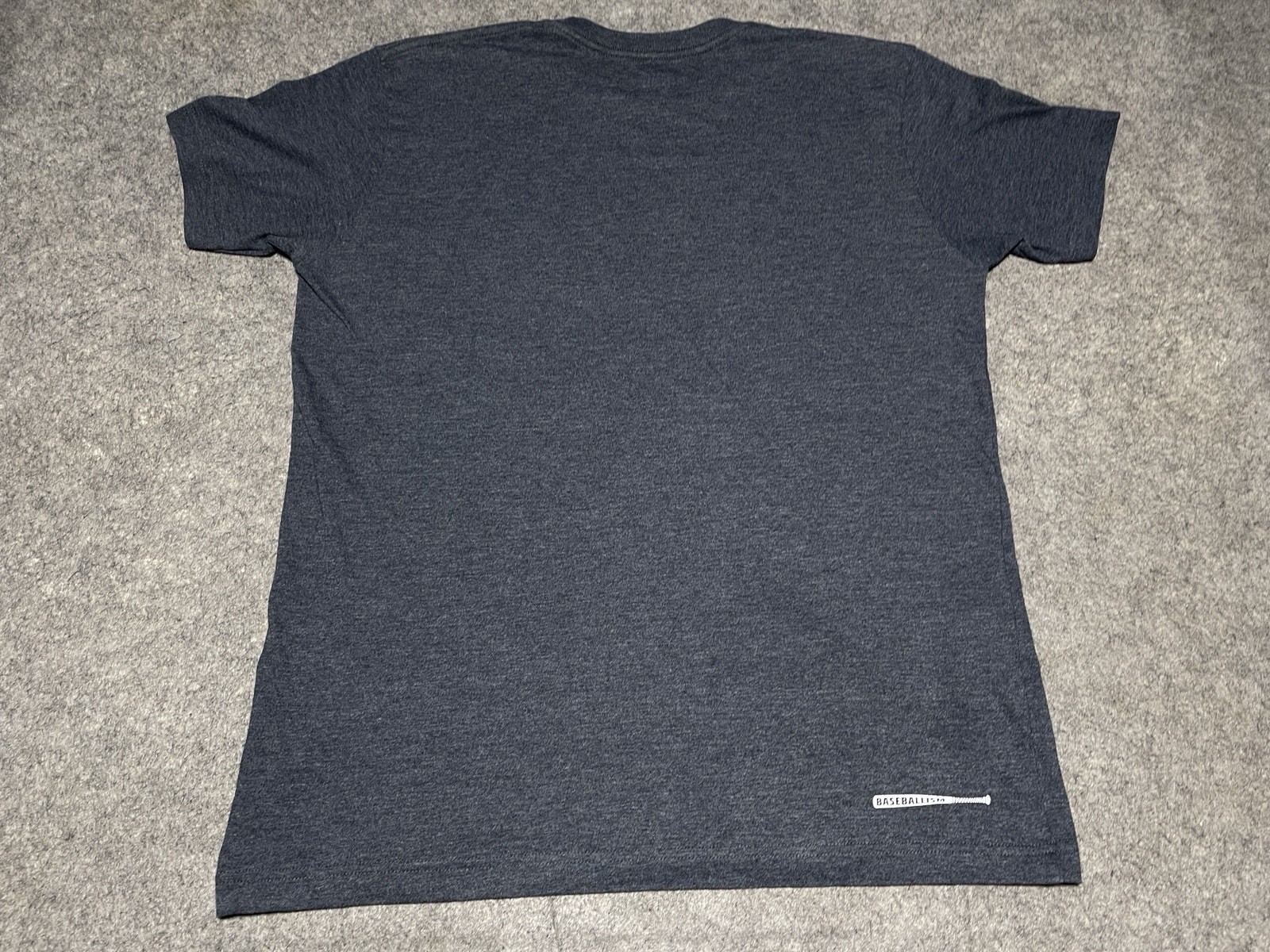 Baseballism mound to home plate Blue Gray 60 foot 6 inches 60’6″ Large Shirt