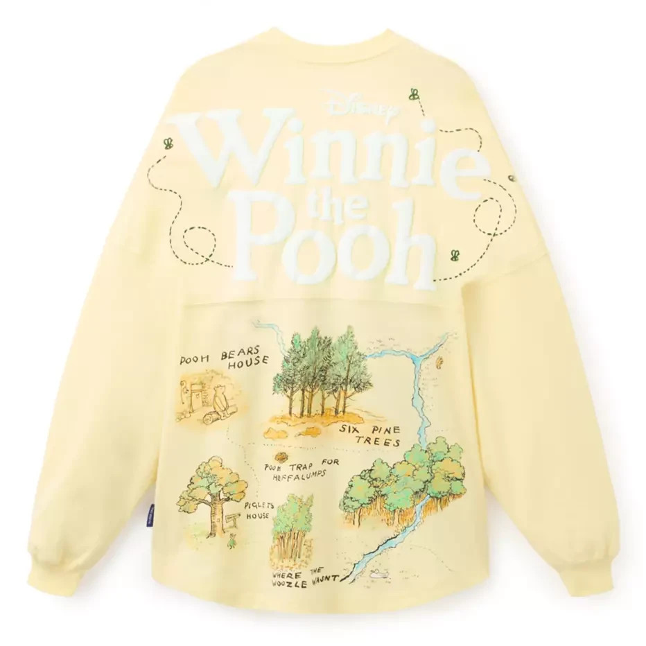 Disney Parks Winnie the Pooh Hundred Acre Wood Map Adult Spirit Jersey NWT Robin