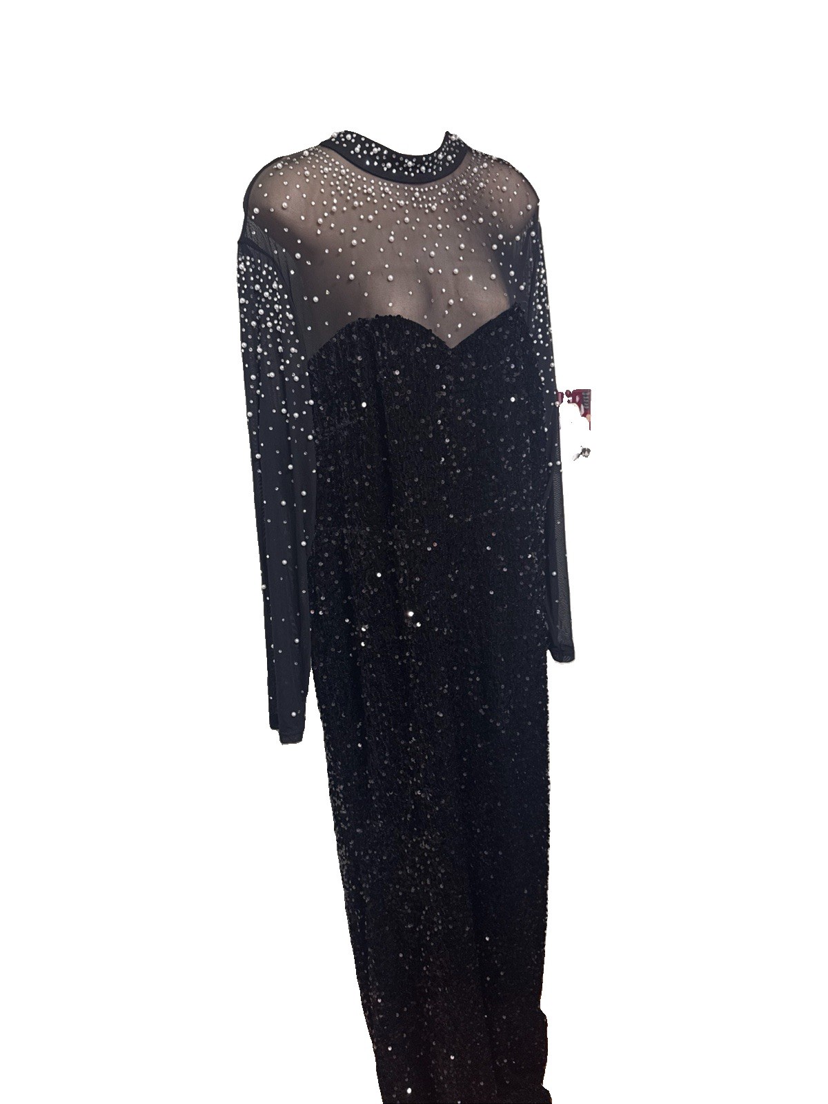 New F A E T E S T Y Black Sequin Gown Hard To Find Size 3X