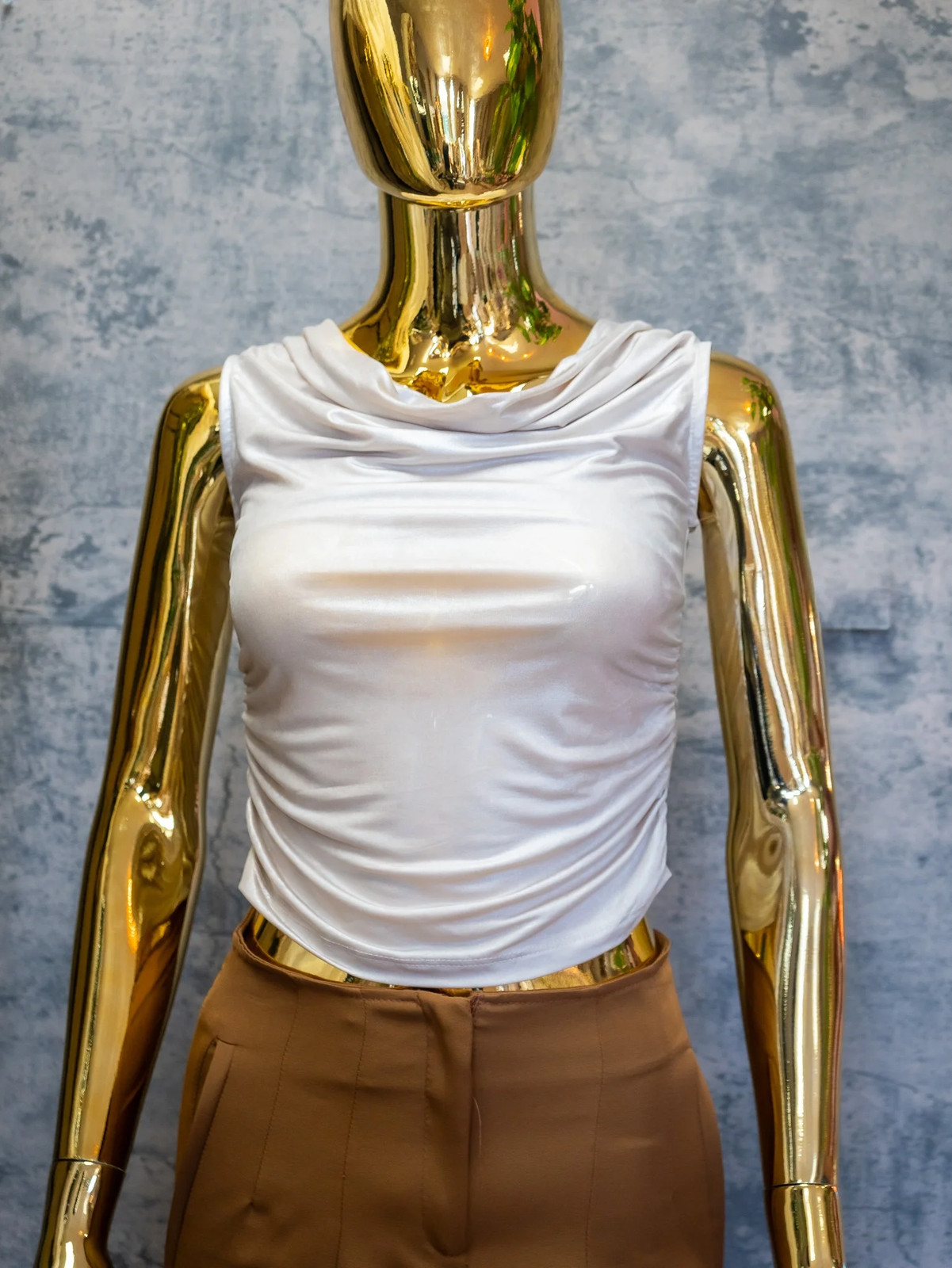 White brilliant new year top