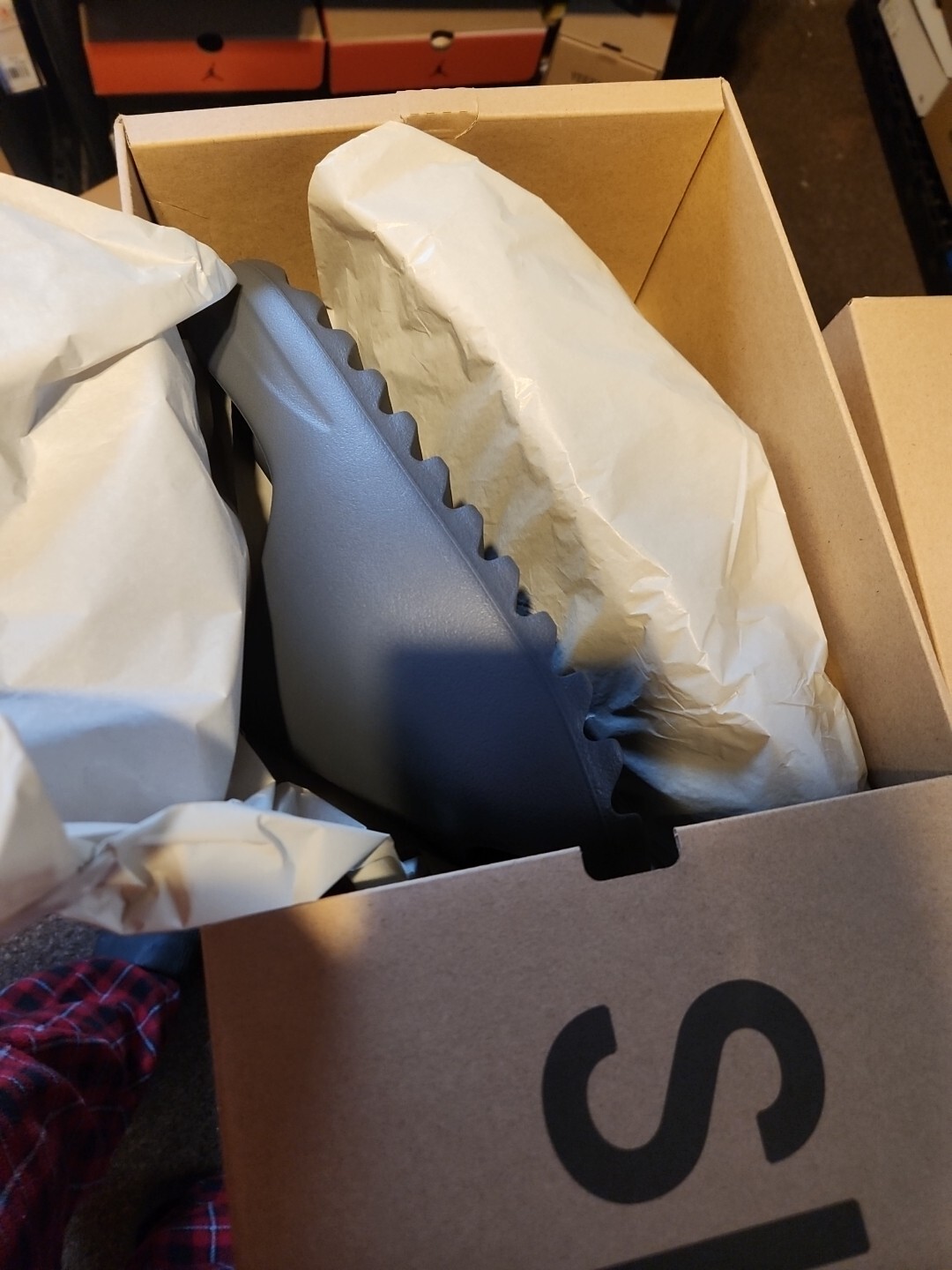 Adidas Yeezy Slides Slate Gray ID2350 Mens Size 13 New with Box