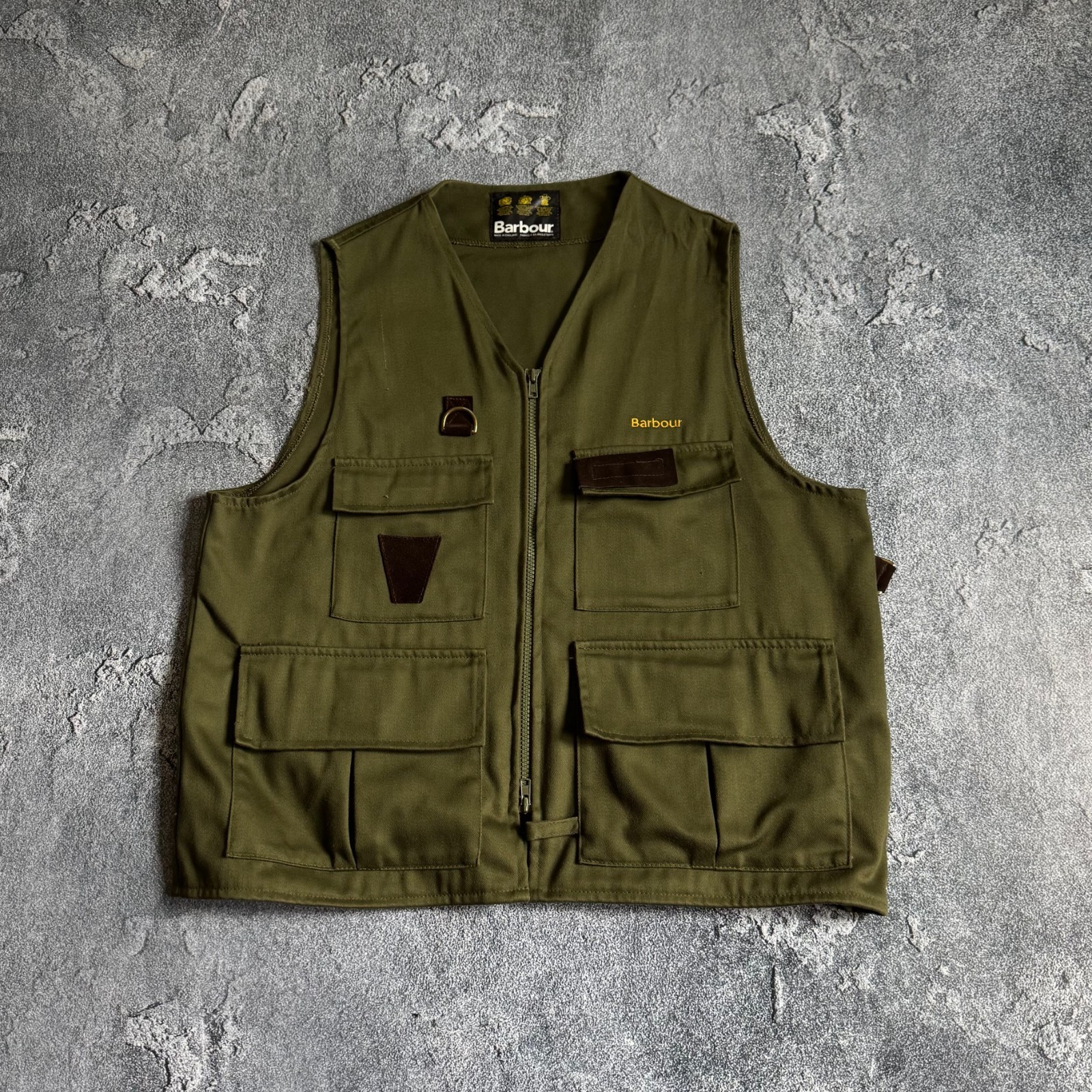Barbour Classic Vest Colour Khaki Vintage Size L-XL