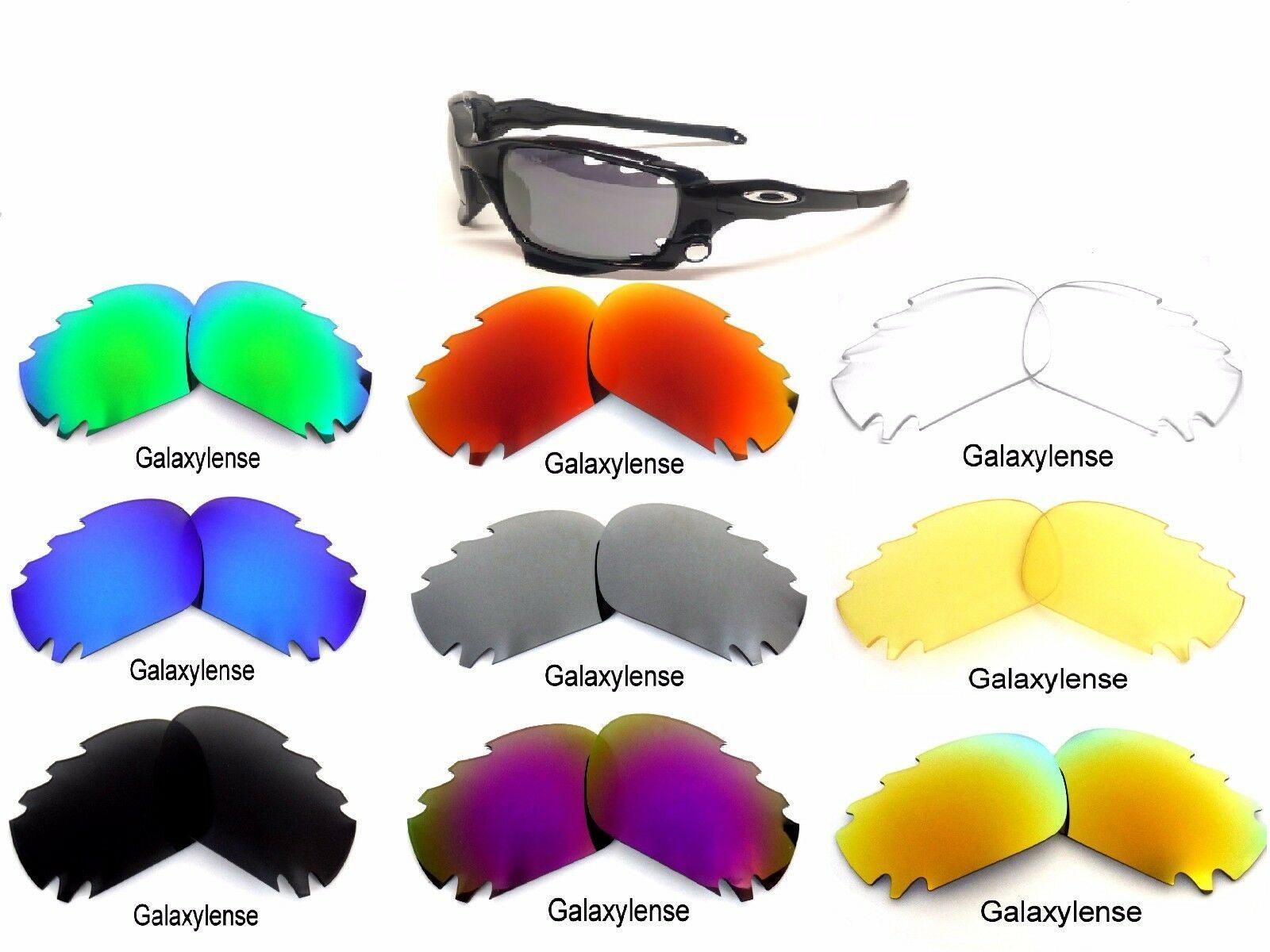 Galaxy Replacement Lenses For Oakley Racing Jacket/Jawbone Vented Multi-Color