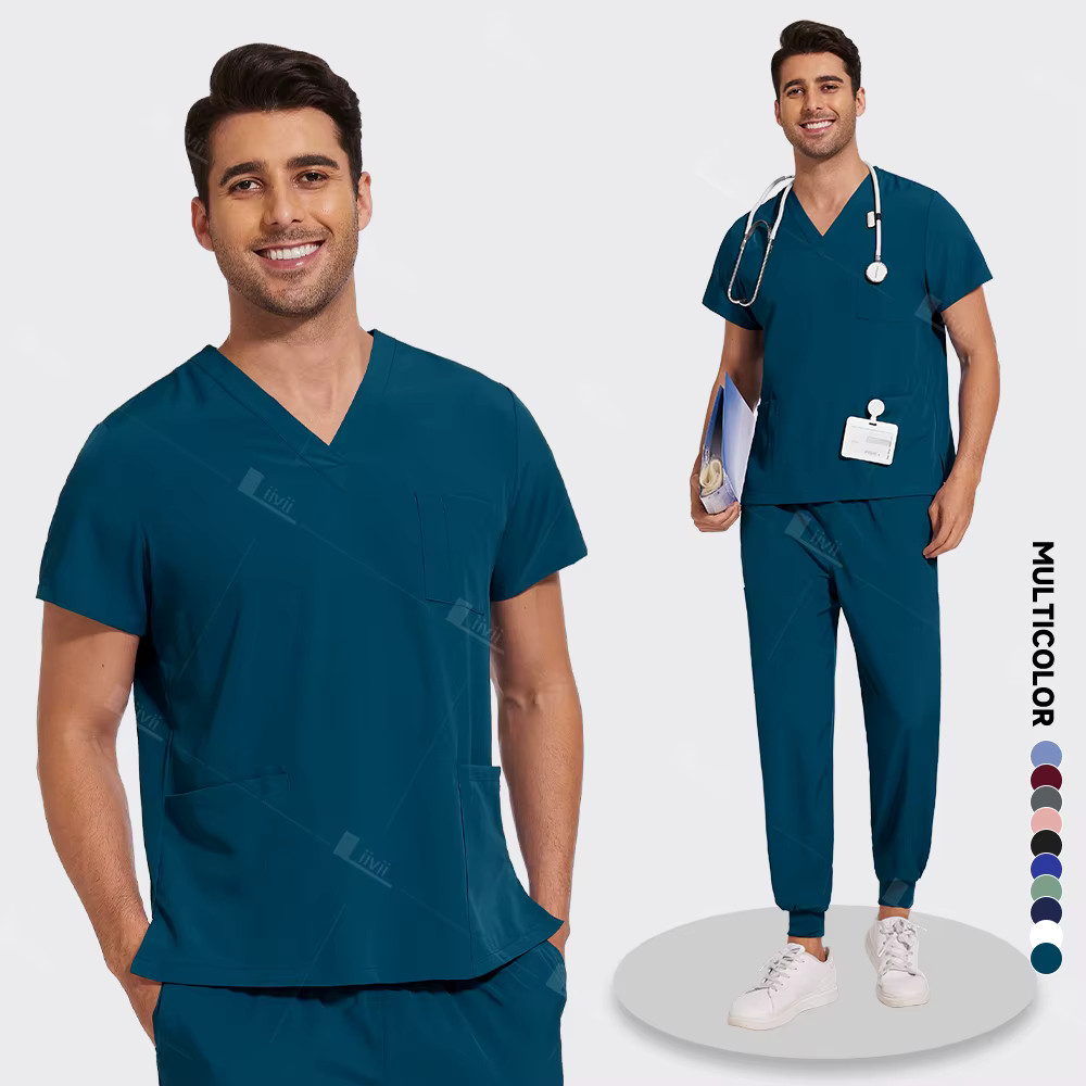 Lightweight Anti-Wrinkle Surgical Uniform Nurse Scrub Set for Women & Men Gift