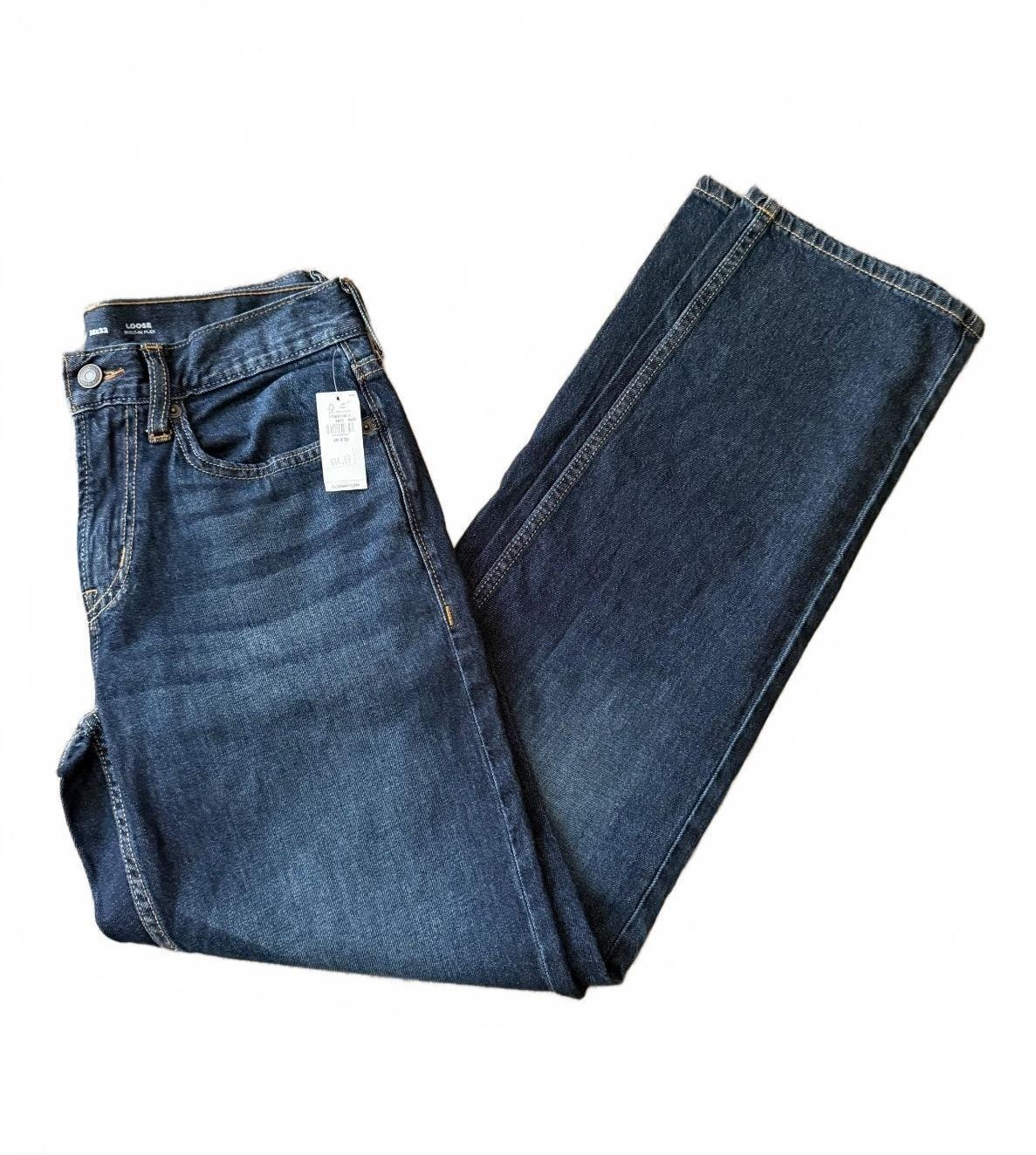 Old Navy NEW Men’s Loose Built In Flex Denim Jeans Size 28 x 32 Streetwear 90s