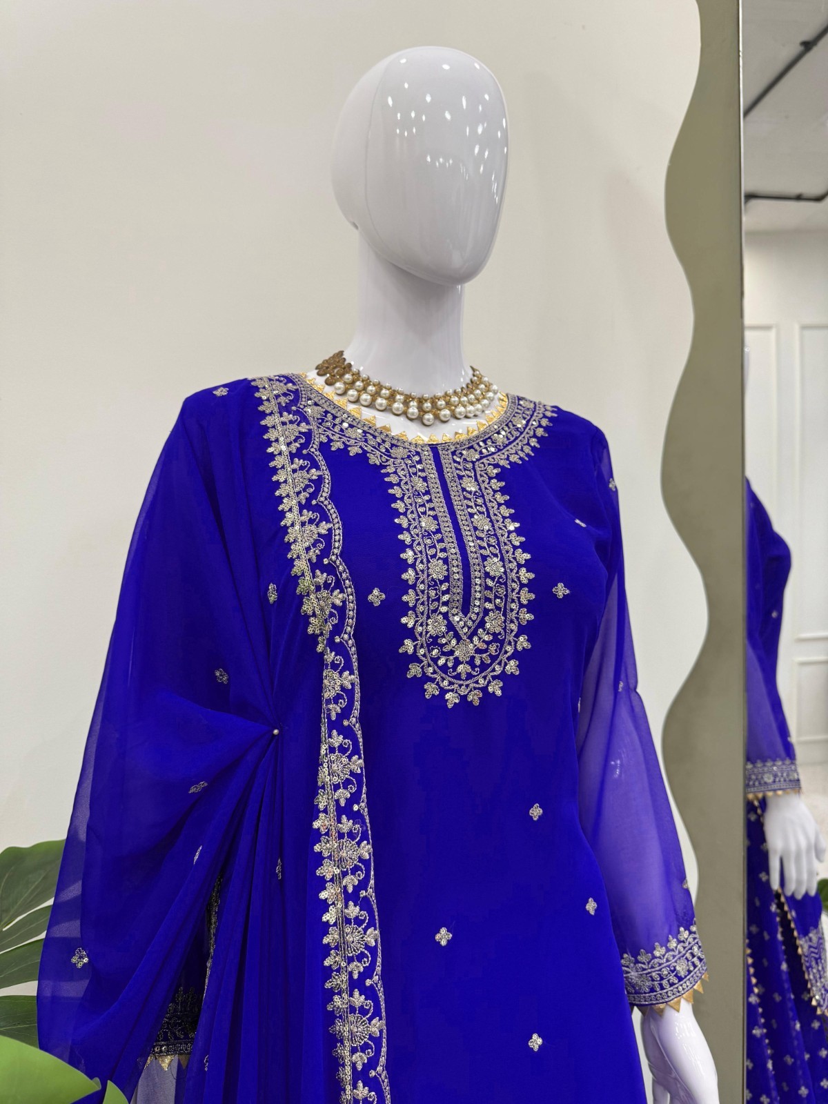 INDIAN SALWAR KAMEEZ PAKISTANI WEDDING PARTY DRESS WEAR BOLLYWOOD SUIT SHARARA