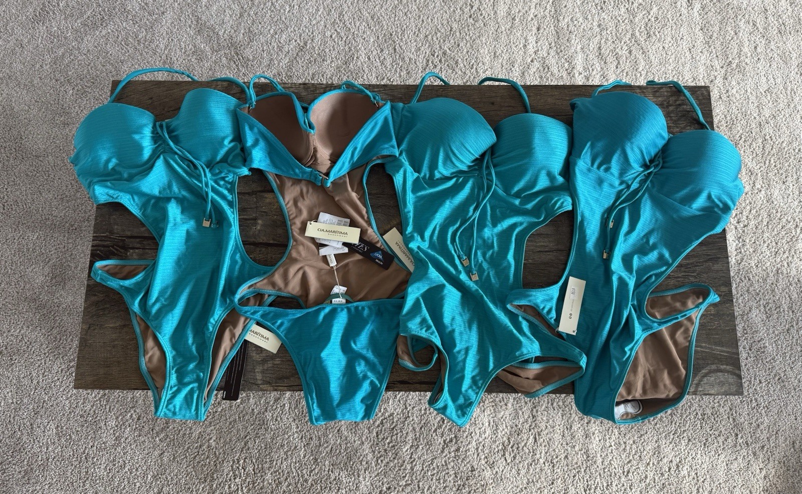 cia maritima swimwearn Turquoise One Piece Swimsuit M, L, XL Or Medium