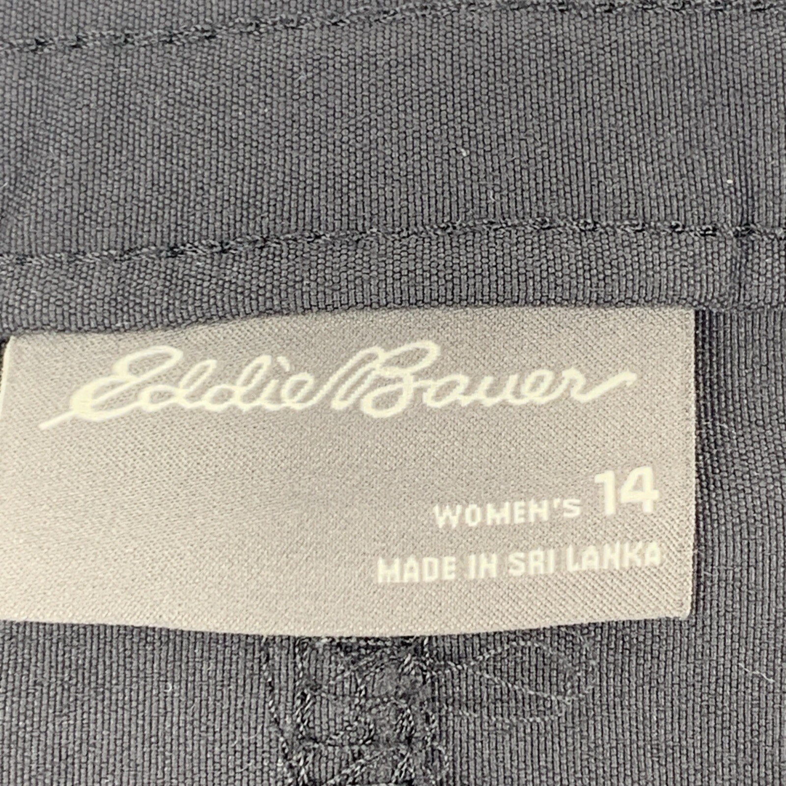 Eddie Bauer Womens Capri Pants Stretch Tech Rainier Cargo Pockets Black Sz 6