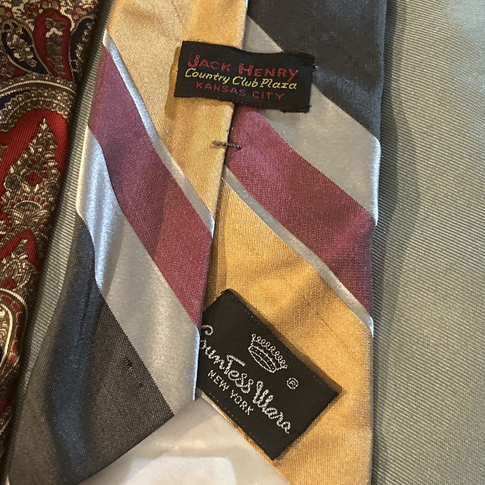 Lot Of 3 Jack Henry Men’s Neck Ties Kansas City Country Club Plaza