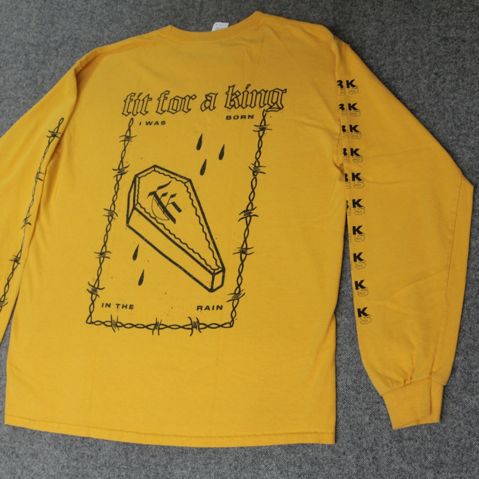 Fit for a King T Shirt L 2018 Dark Skies I WAS BORN IN THE RAIN Metalcore Band