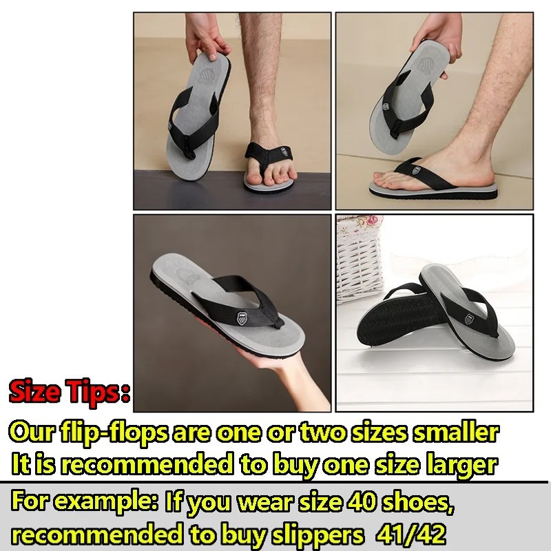 Mens Flip Flops Thong Sandals Shower Beach Slider Slip On Summer Casual Slipper