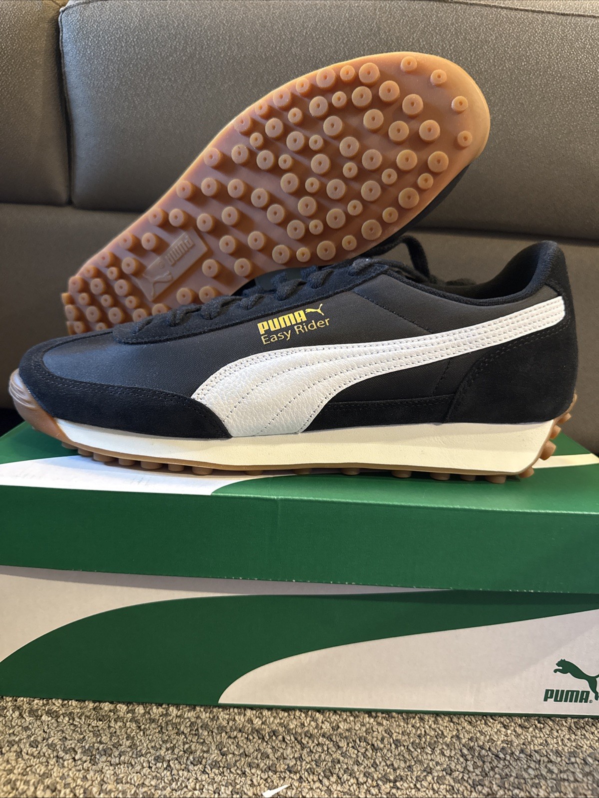 Puma Easy Rider Vintage Black White Sneaker Size 11M BRAND NEW SHIPS FAST