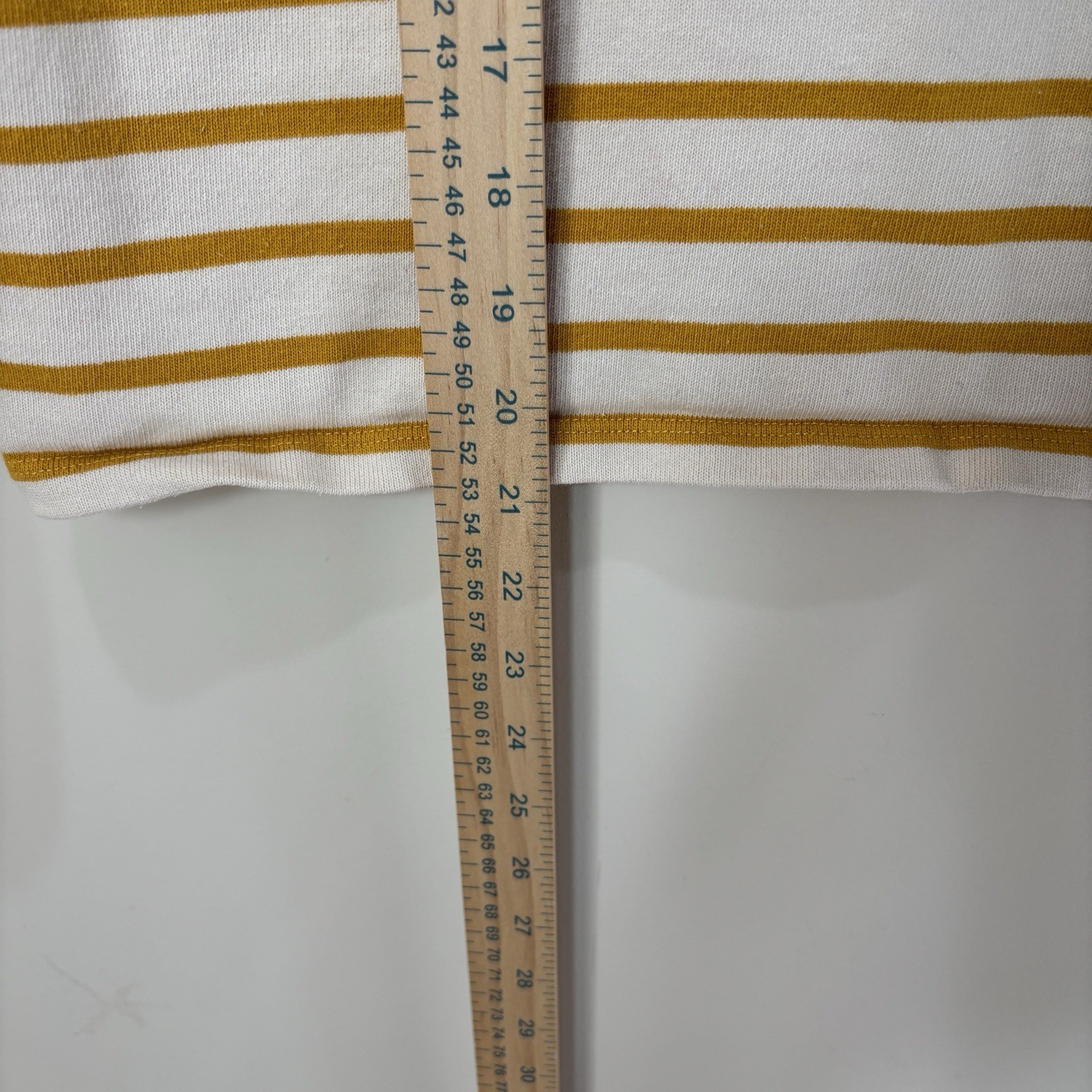 Sezane Colette Mariniere Top Women XXS Beige Gold Stripe Breton Nautical Preppy