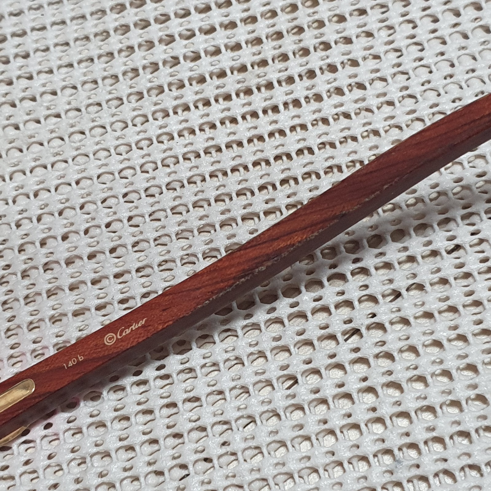 Cartier Bubinga Wood Rimless Frame Eyeglasses Authentic .3002