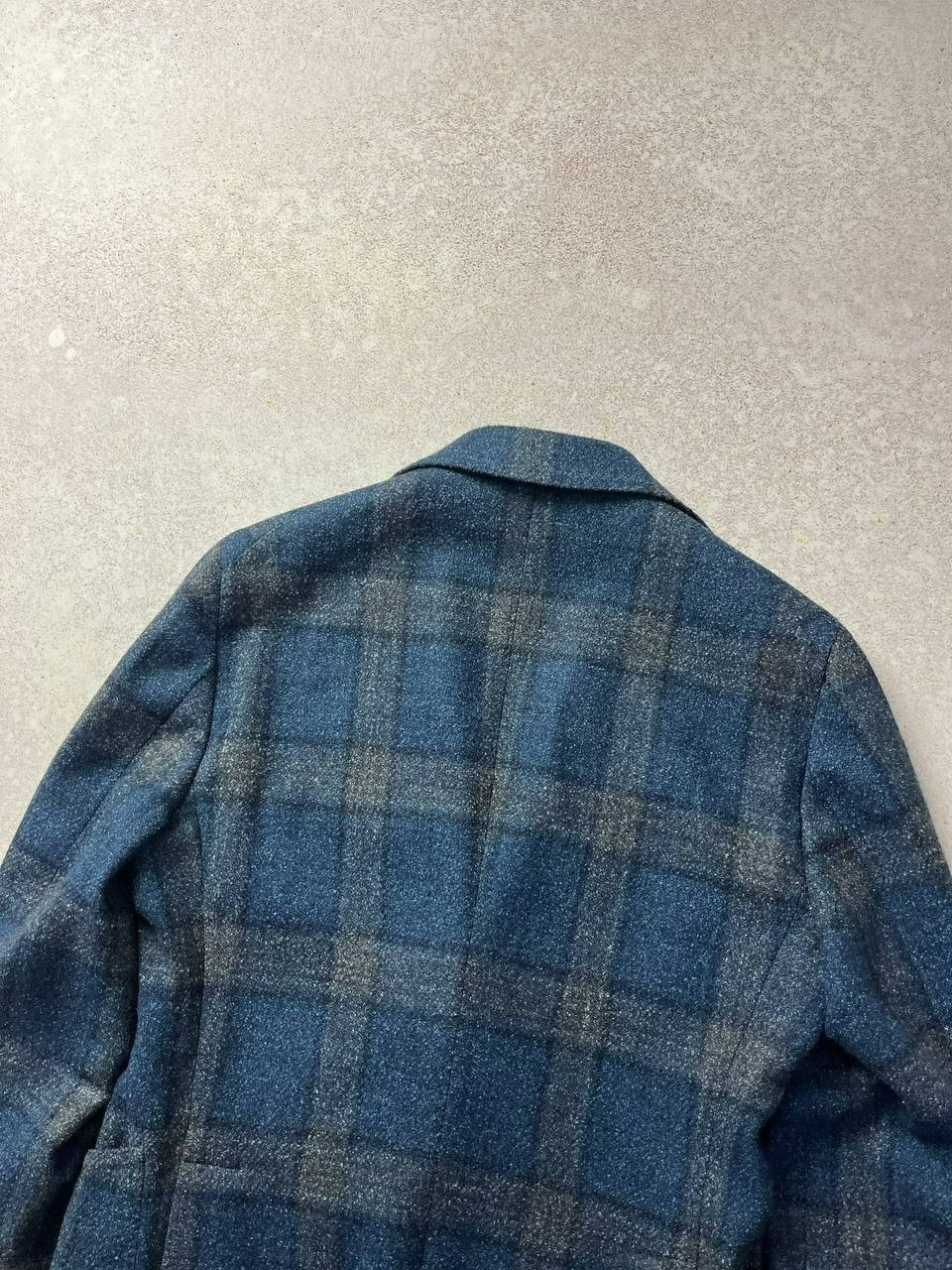 DDP Vintage Tagliatore Blue Plaid Wool Blazer Sport Coat Size IT 44R