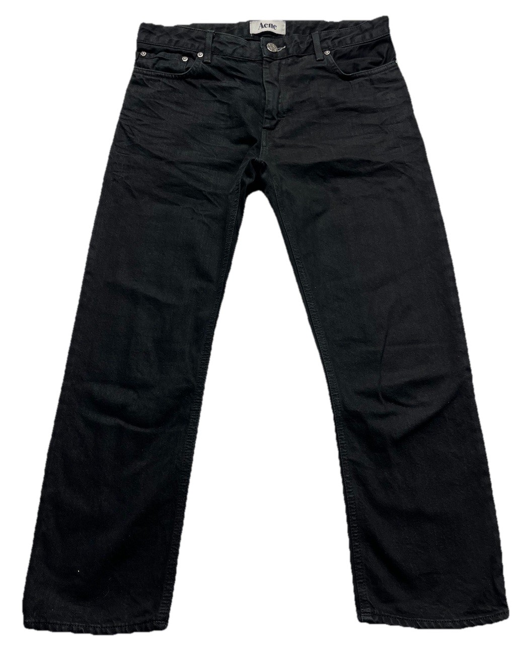 Acne Jeans Womens EU36 US4 Pop Black Straight *31×24* Designer Minimalist Staple